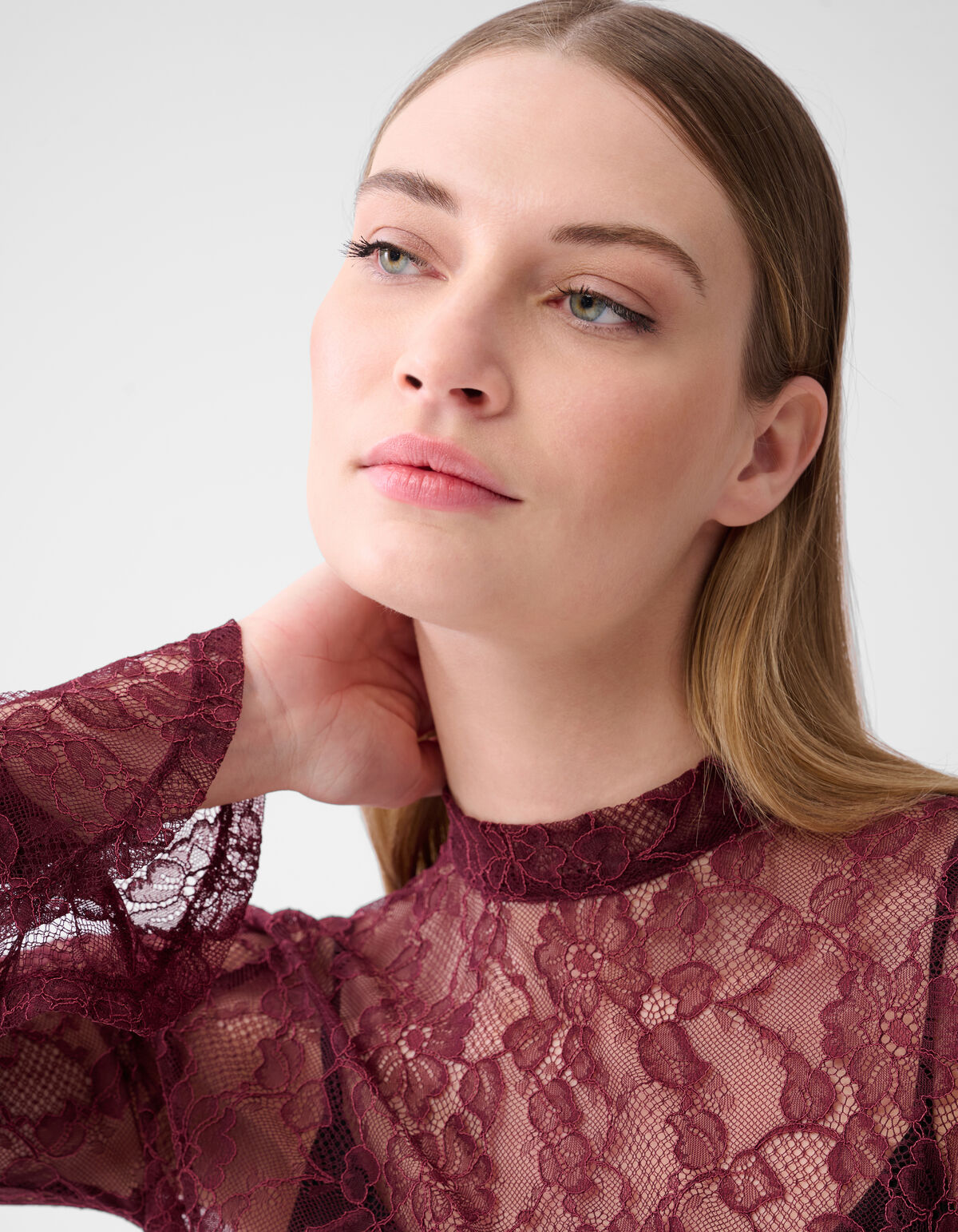 Kanten Top Bordeaux SHOEBY WOMEN