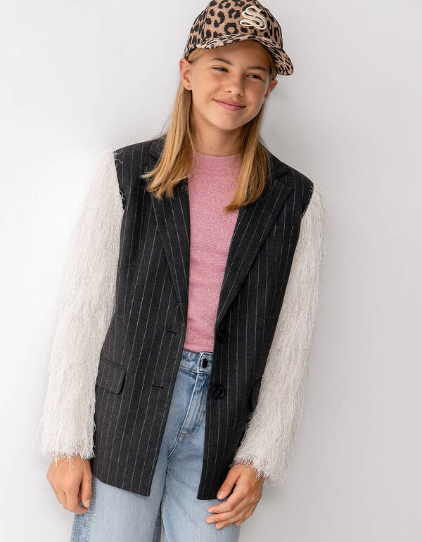 Glitzer-Longsleeve-Top Rosa SHOEBY GIRLS