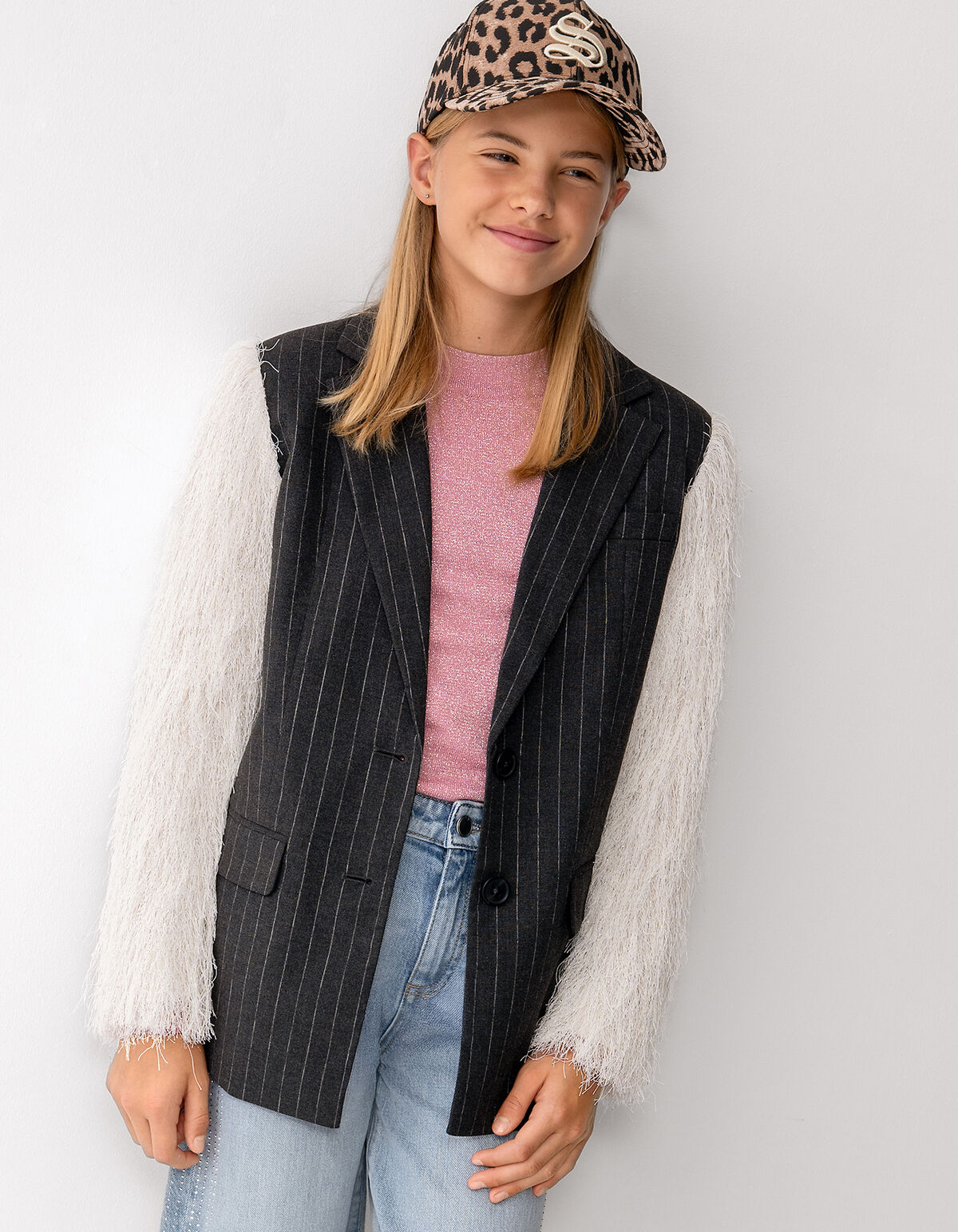 Glitzer-Longsleeve-Top Rosa SHOEBY GIRLS
