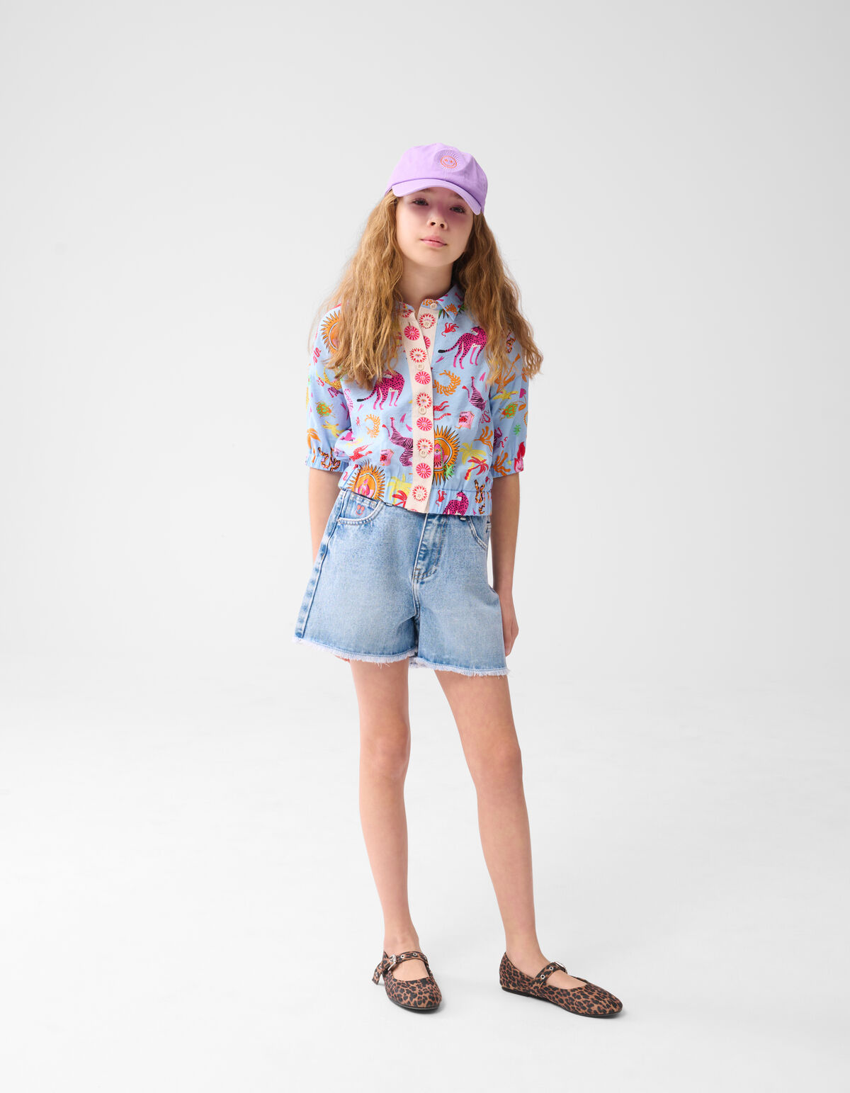 Stickerei Denim Short Blue By Lizzy SHOEBY GIRLS