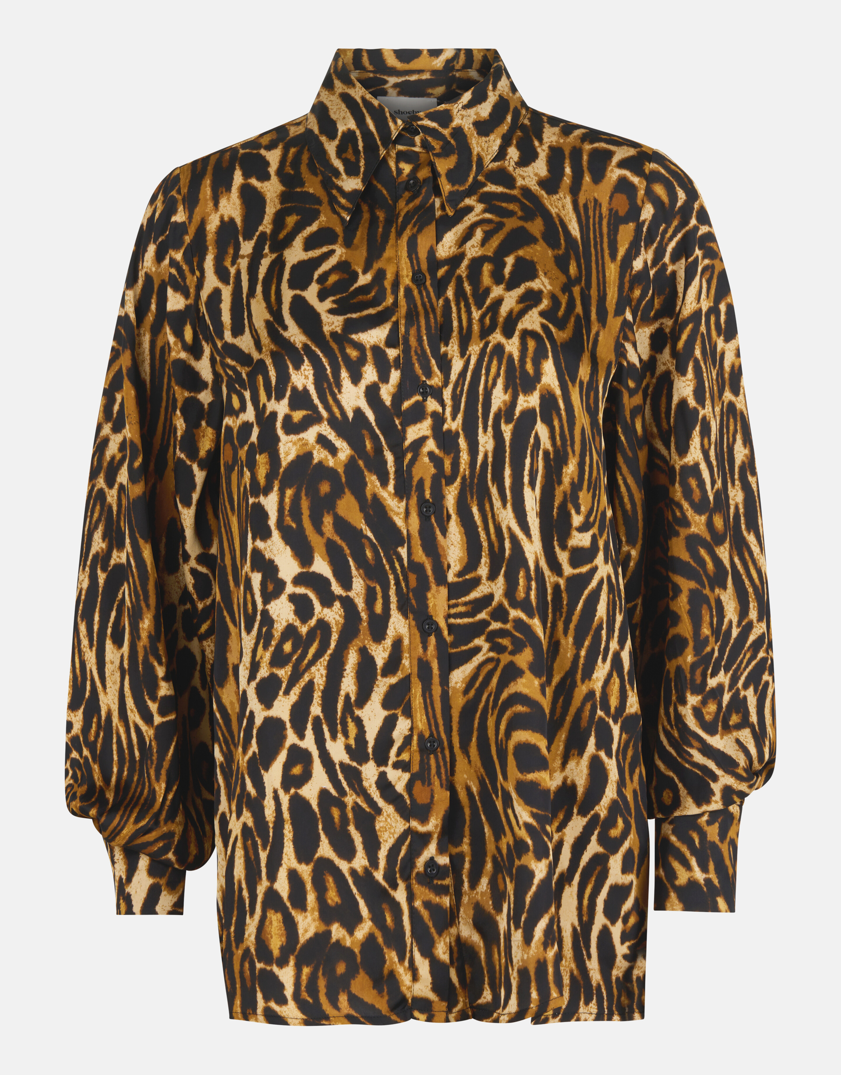 Satin Bluse mit Leopardenmuster Braun SHOEBY WOMEN