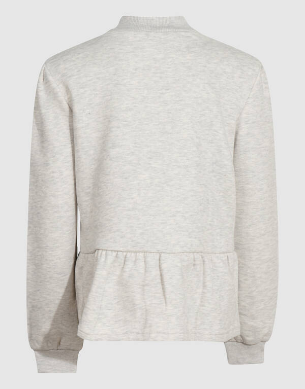 Peplum-Pullover in Hellgrau SHOEBY GIRLS