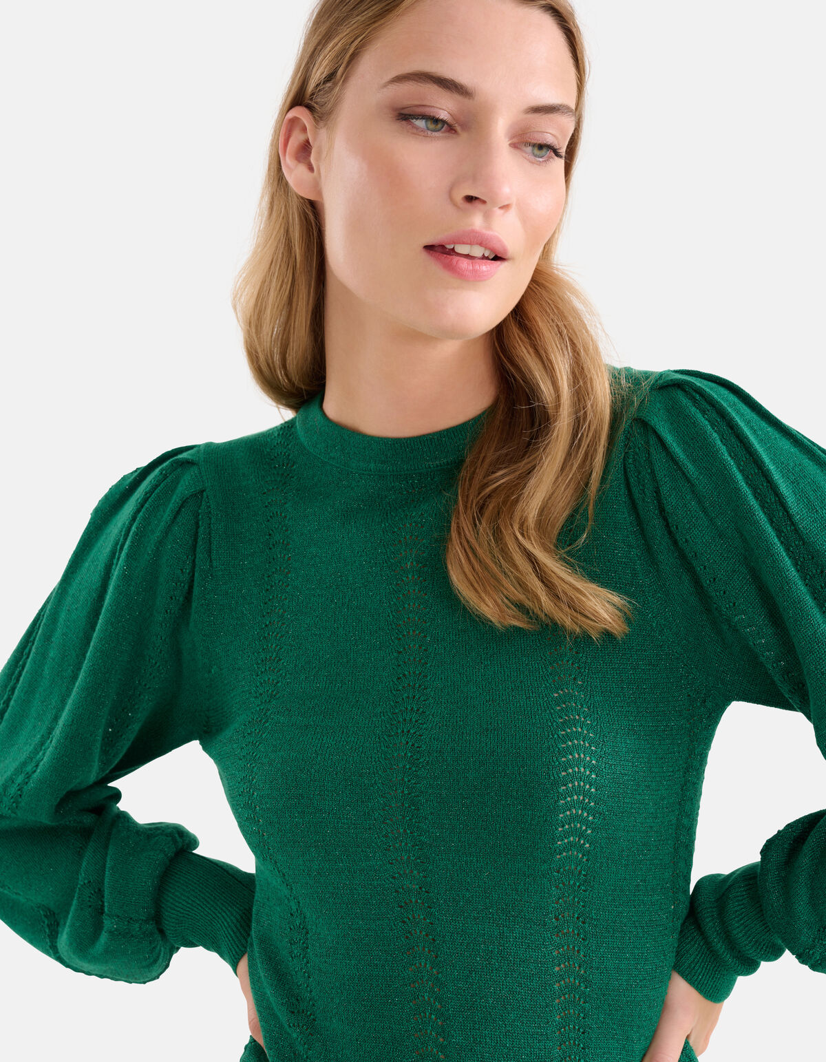 Ajour Top Grün SHOEBY WOMEN
