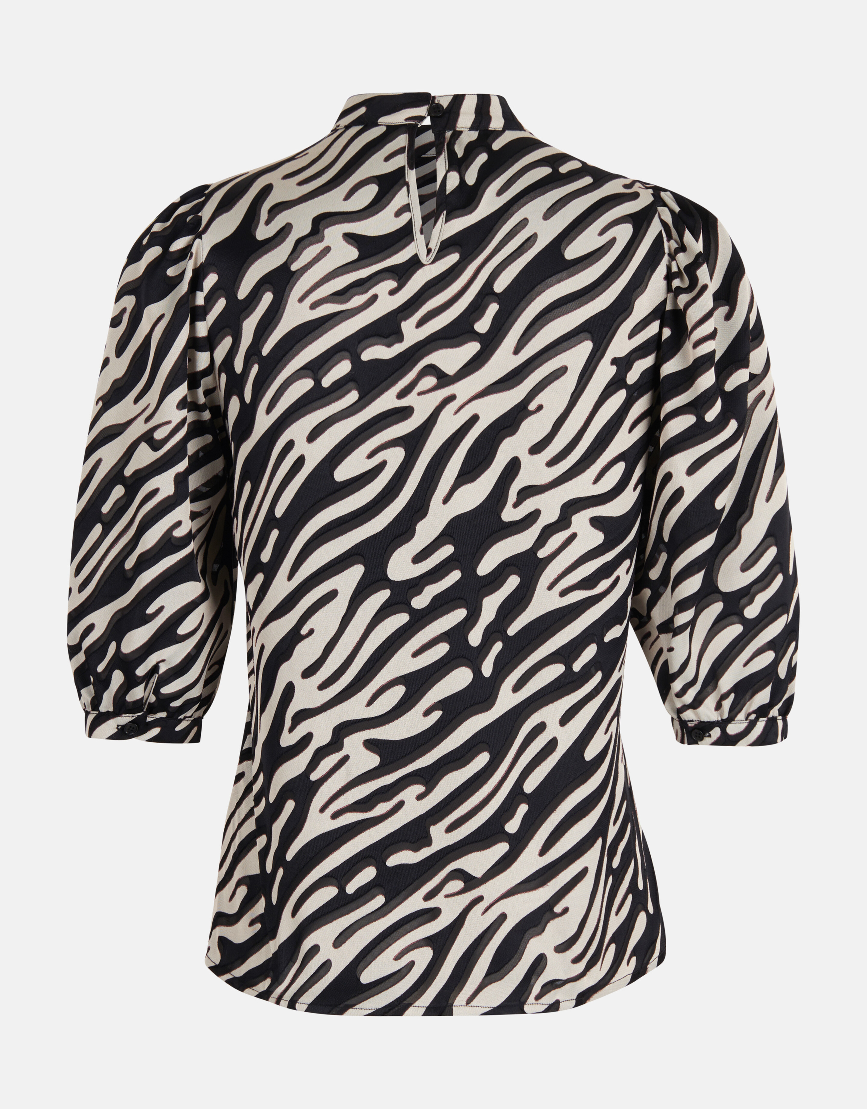 Zebra Burn Out Top Schwarz/Weiß SHOEBY WOMEN