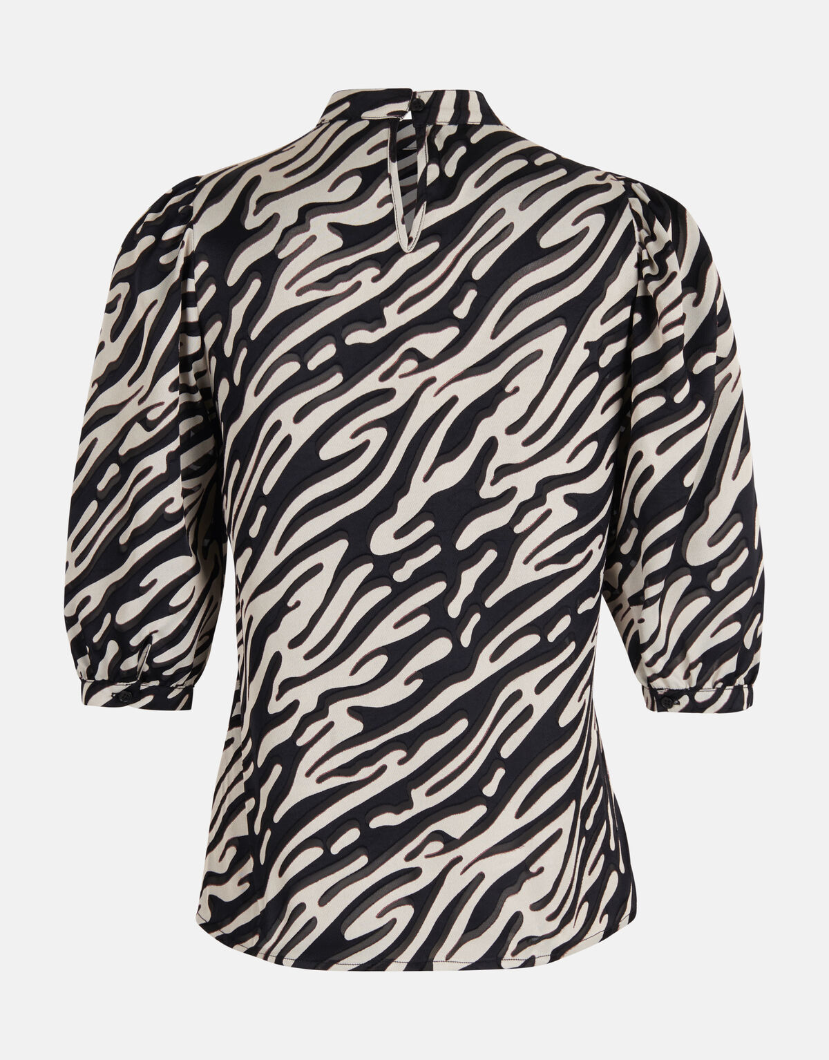 Zebra Burn Out Top Schwarz/Weiß SHOEBY WOMEN