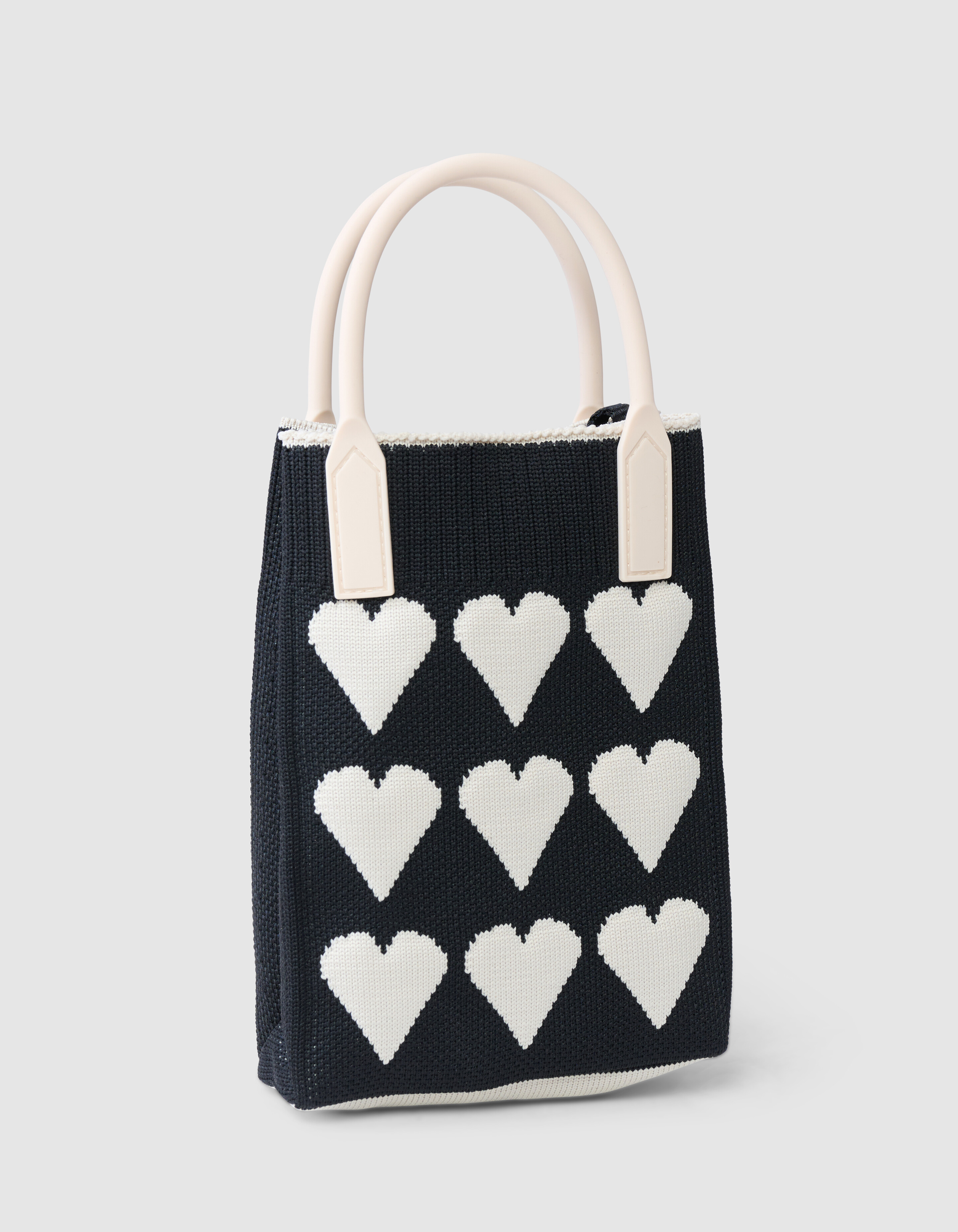Gestrickte Herztasche Schwarz SHOEBY ACCESSOIRES