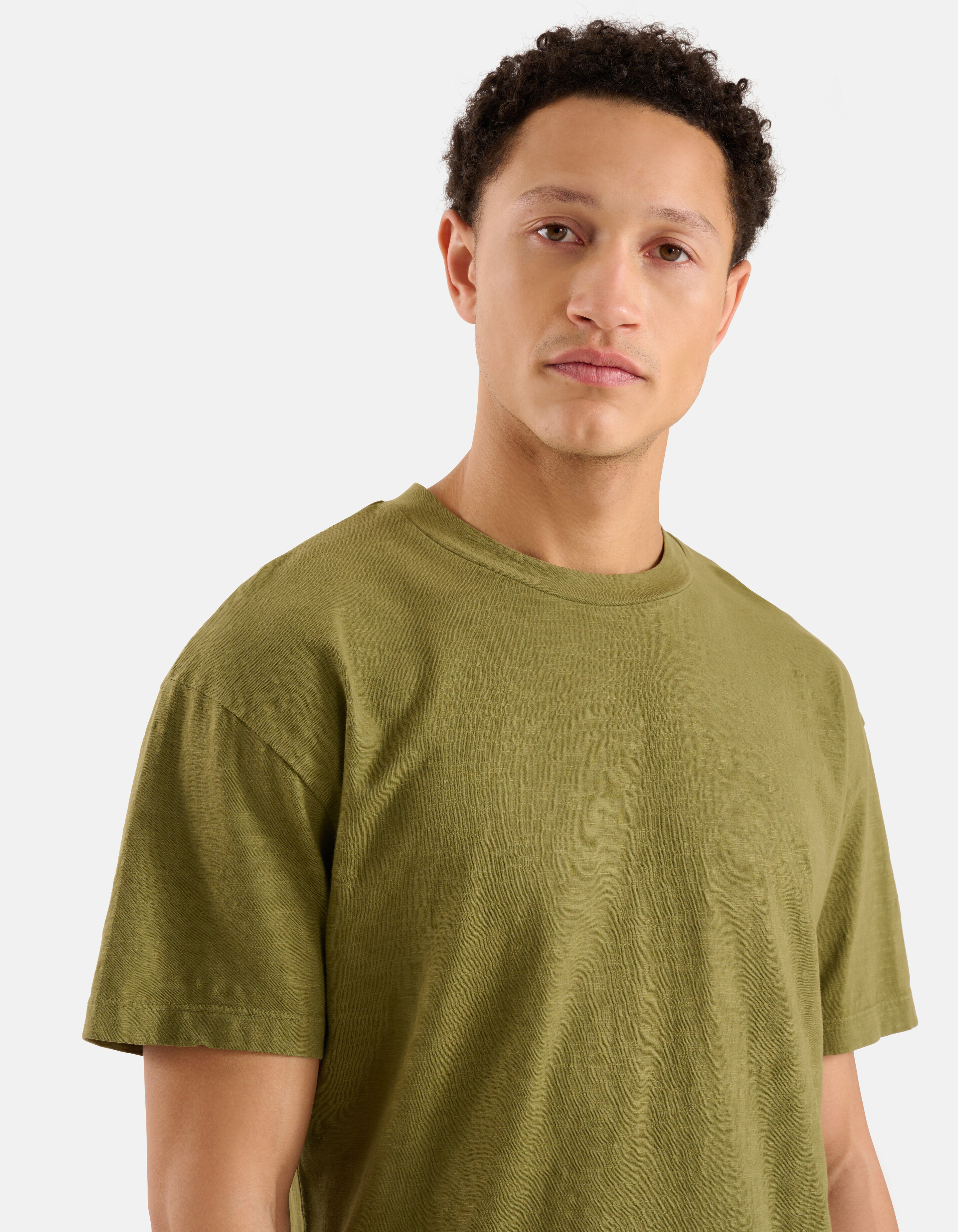 Jersey-T-Shirt Olivgrün SHOEBY MEN