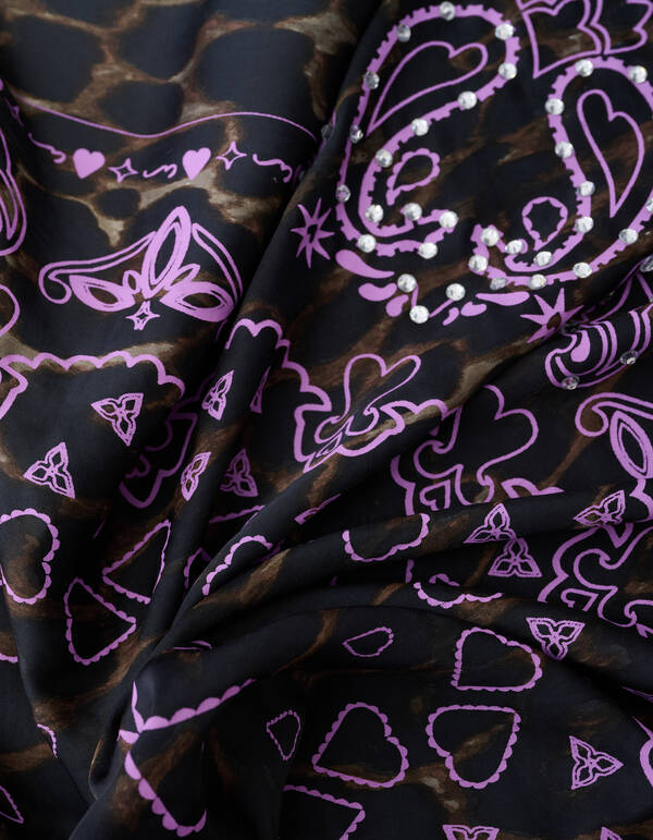 Strass Paisley Schal Dunkelbraun SHOEBY ACCESSOIRES