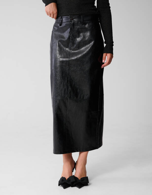 Carpenter Veganer Lederrock Schwarz SHOEBY WOMEN