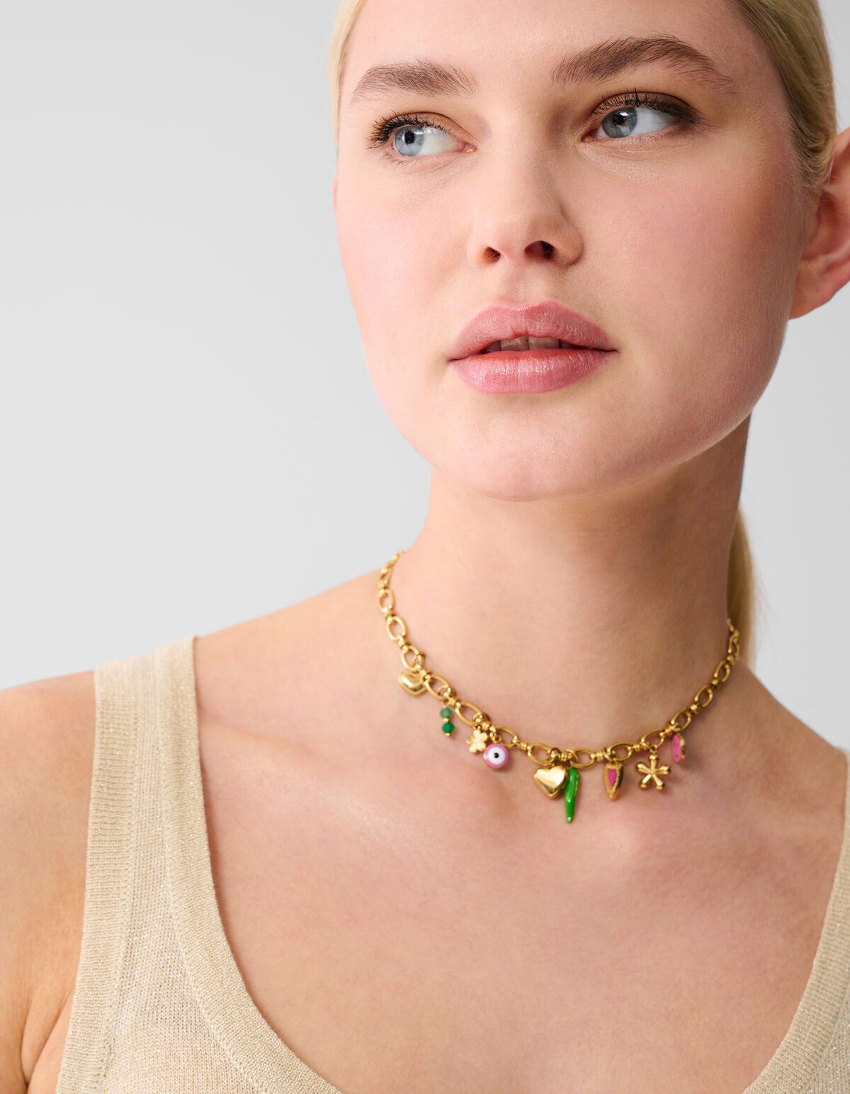 Glitzer-Tank-Top Sand SHOEBY WOMEN