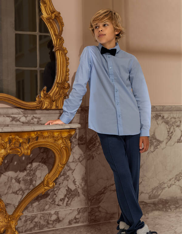 Basic Shirt Hellblau SHOEBY BOYS