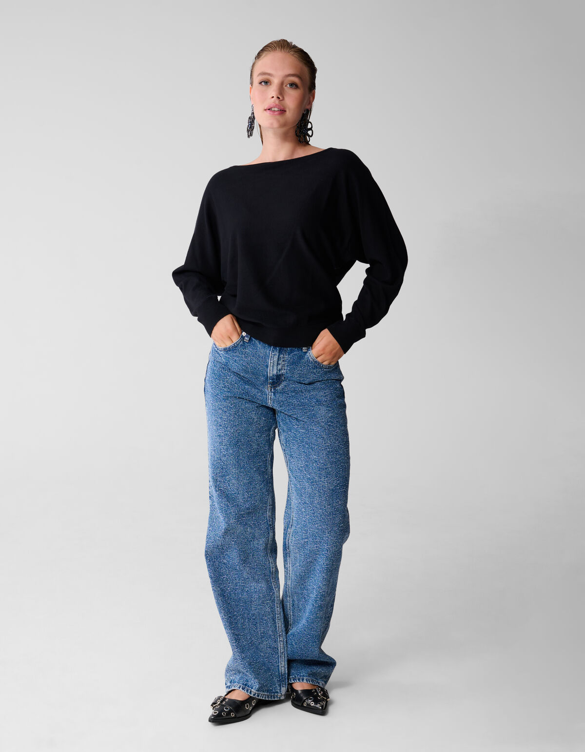 Fledermauspullover Damen Pullover Fledermaus Fledermaus