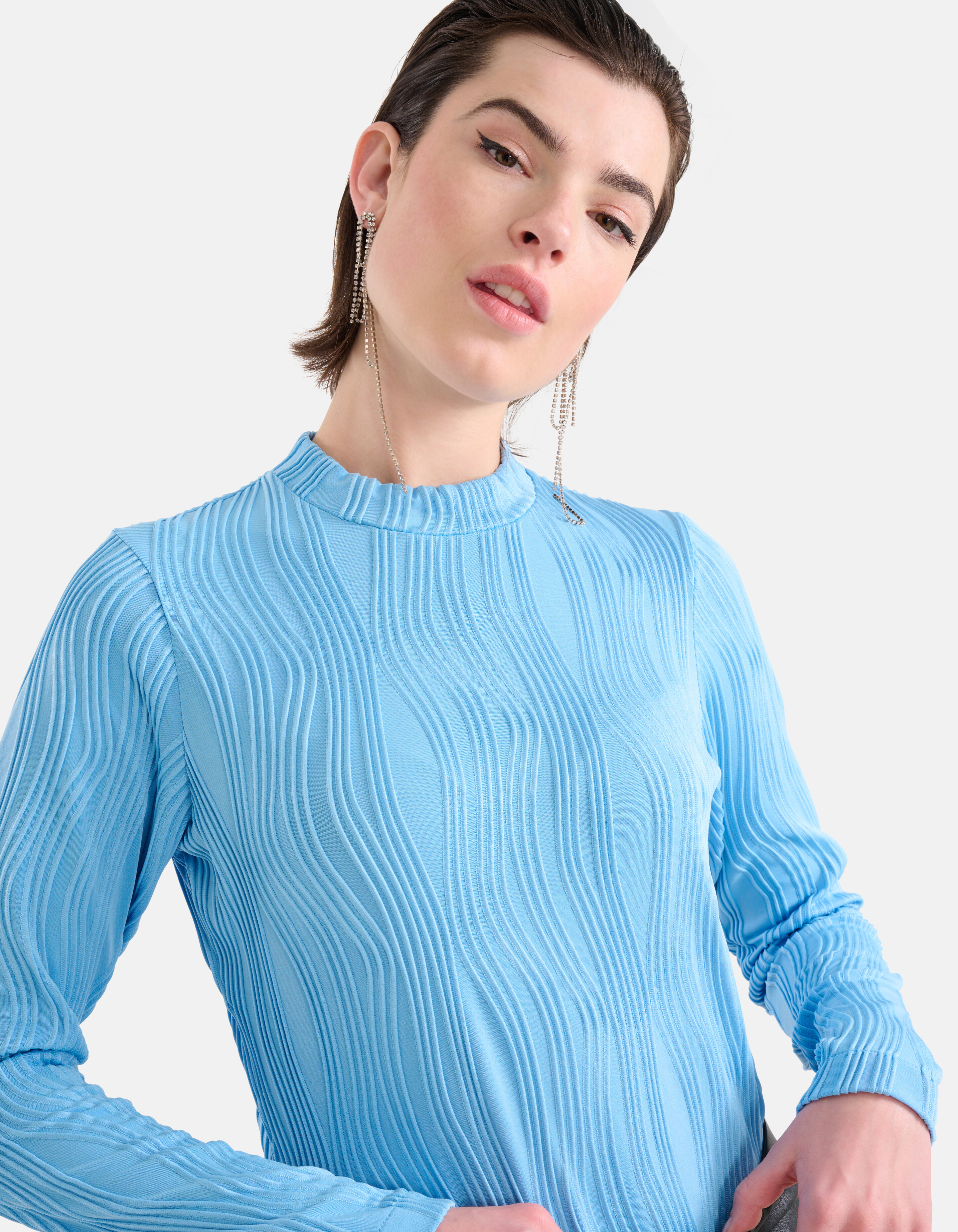 Crinkle Top Blauw SHOEBY WOMEN
