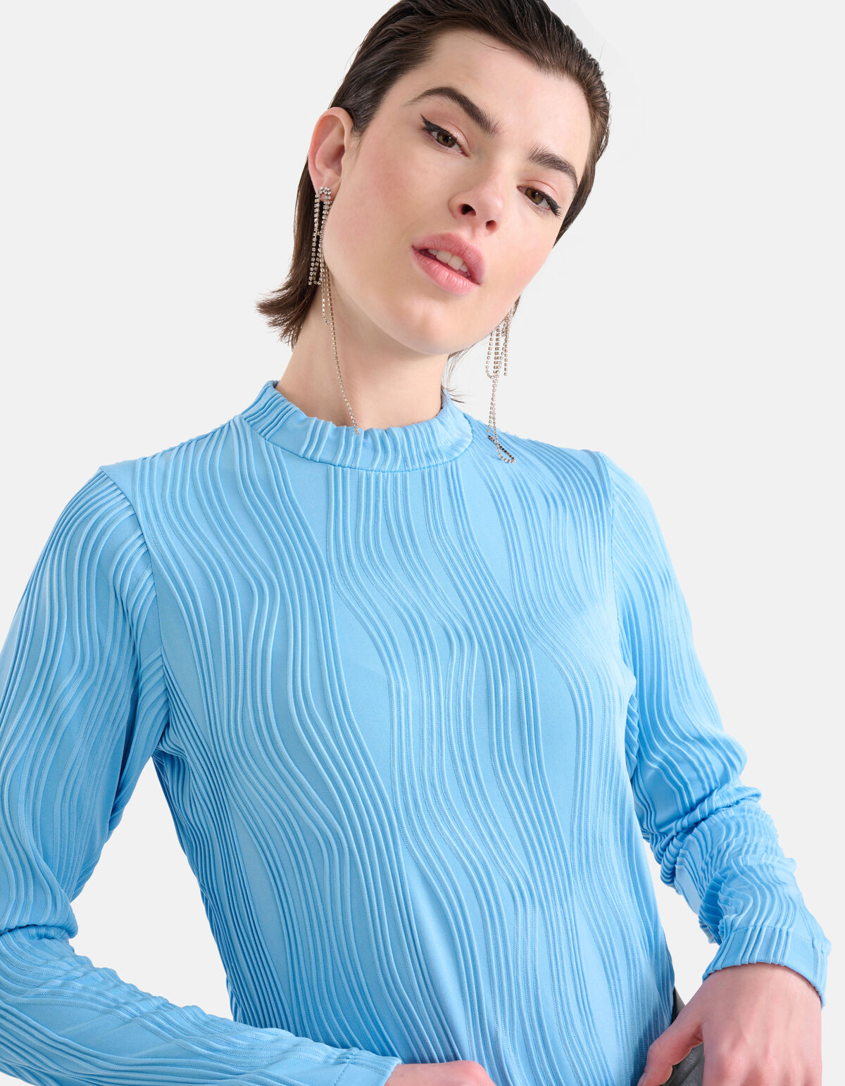 Crinkle Top Blauw SHOEBY WOMEN