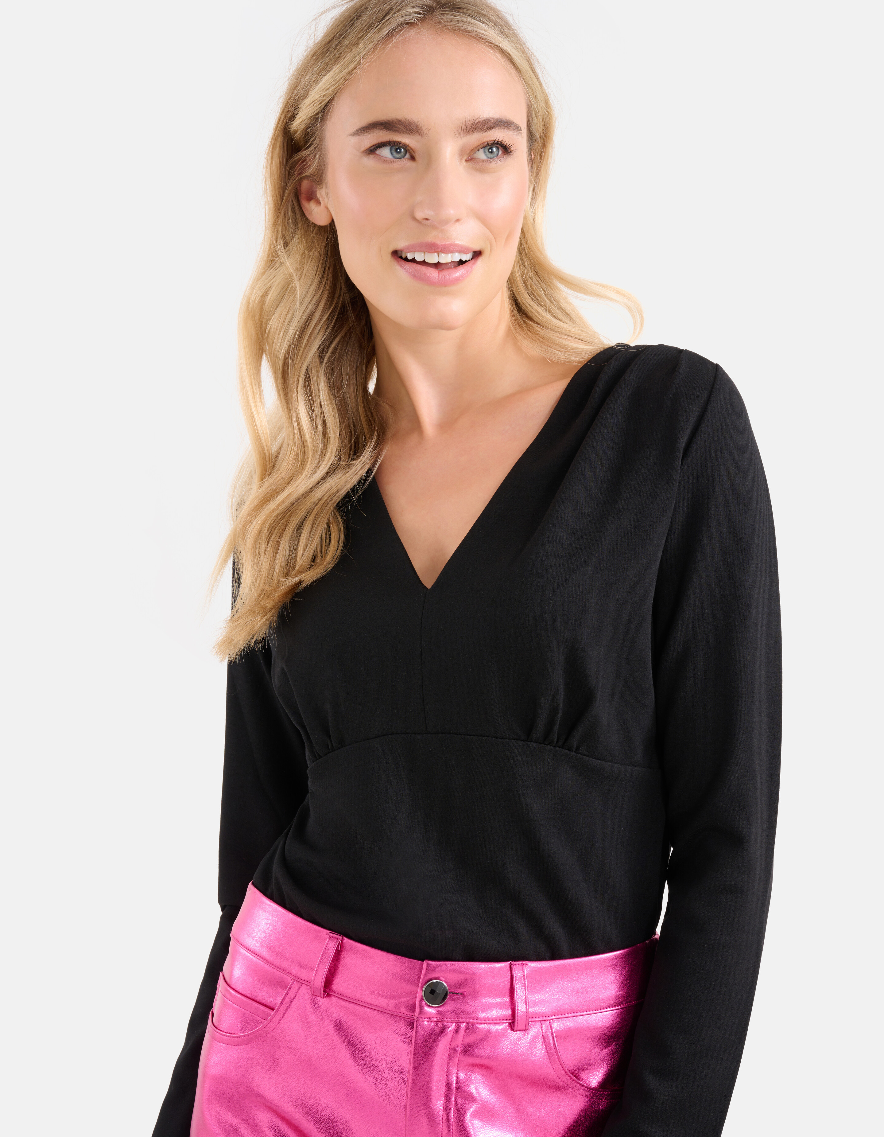 V-Ausschnitt Body Schwarz von Nicolette SHOEBY WOMEN