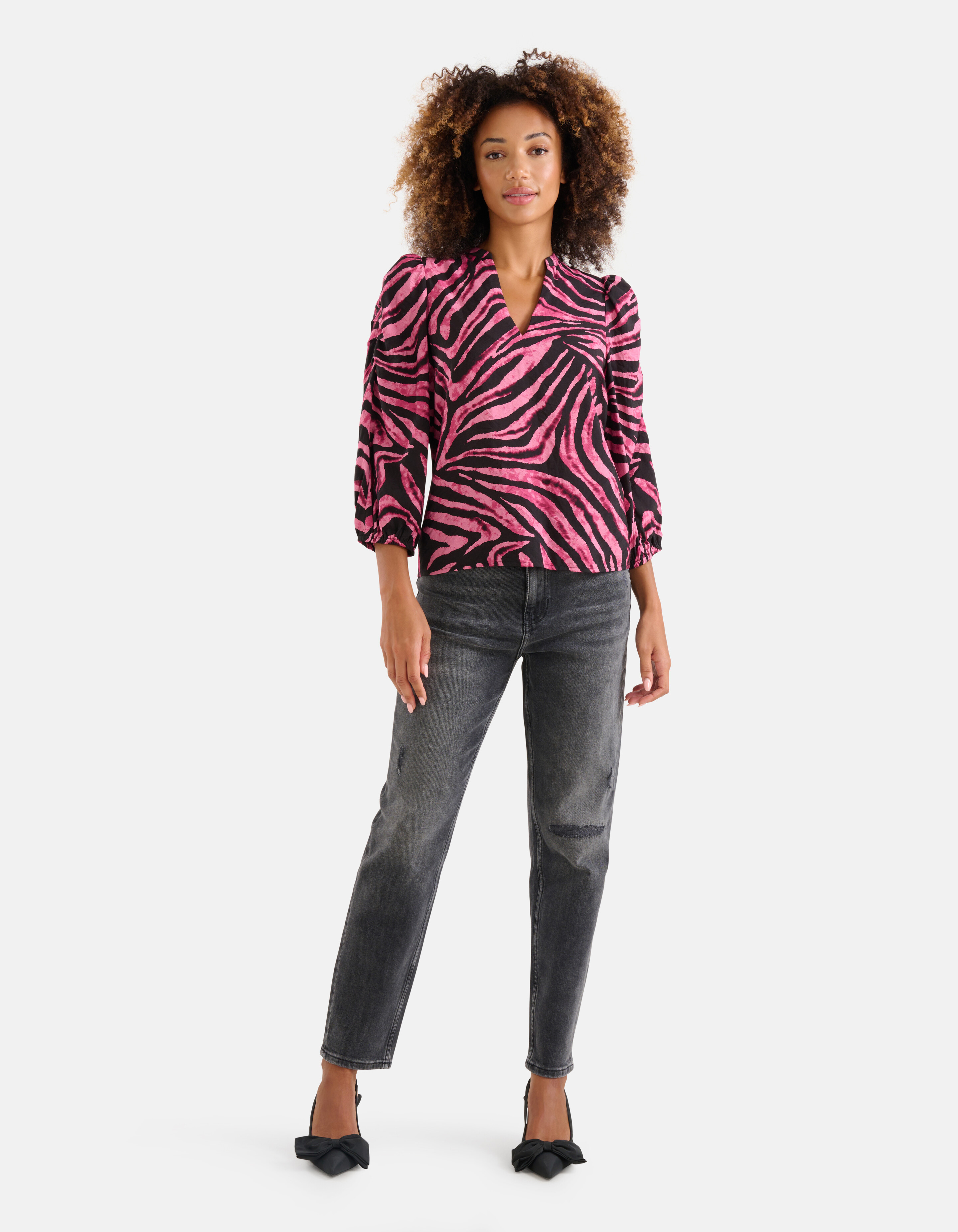 Zebramuster-Top Rosa SHOEBY WOMEN