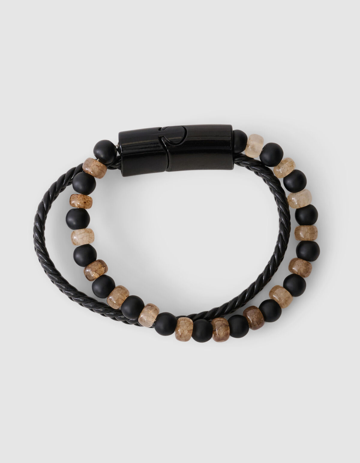 Perlenarmband Set Hellbraun SHOEBY ACCESSOIRES