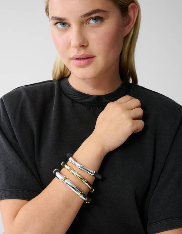 Elastisches Armband-Set Gold/Silber SHOEBY ACCESSOIRES