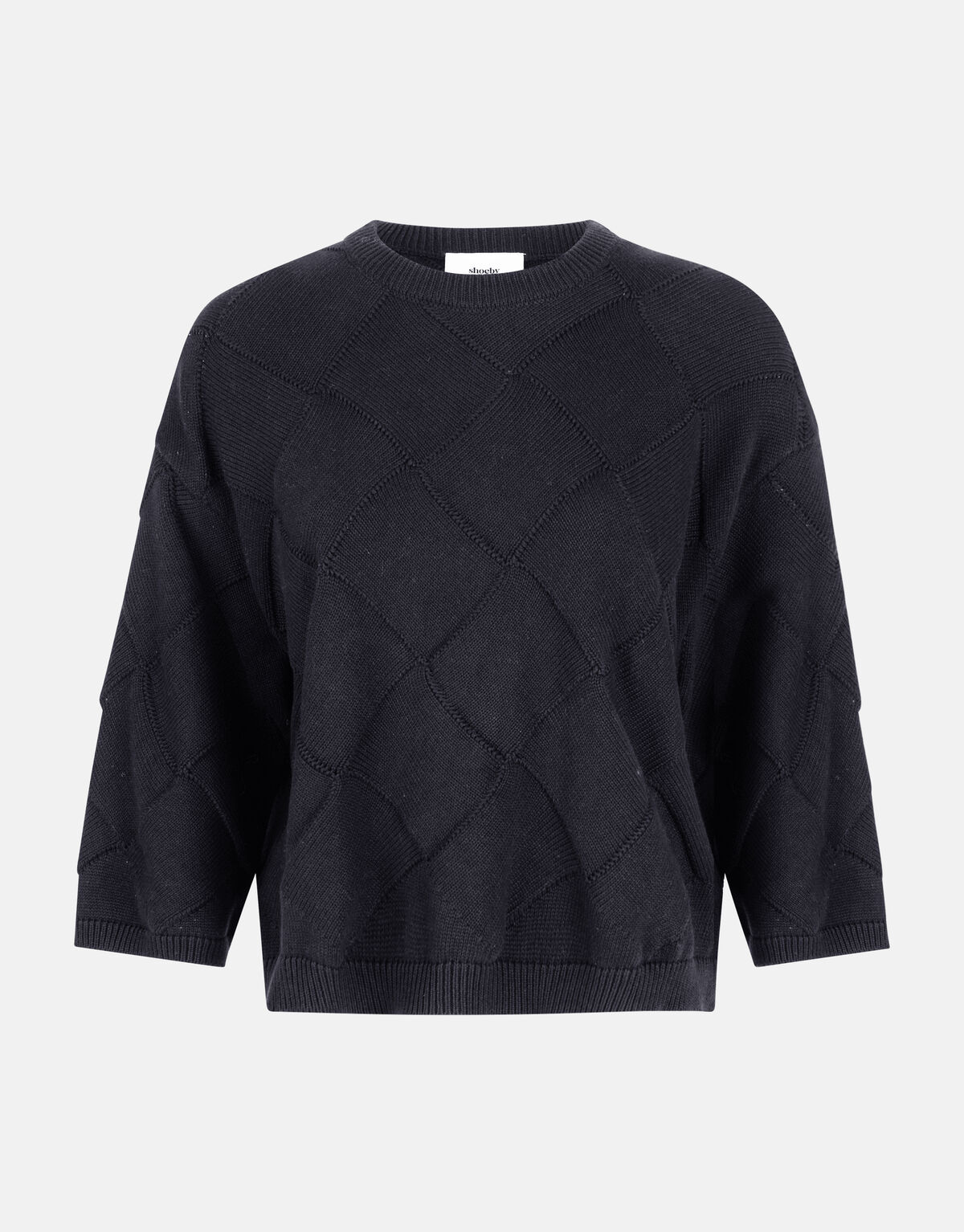 Karierter Strickpullover Schwarz SHOEBY WOMEN