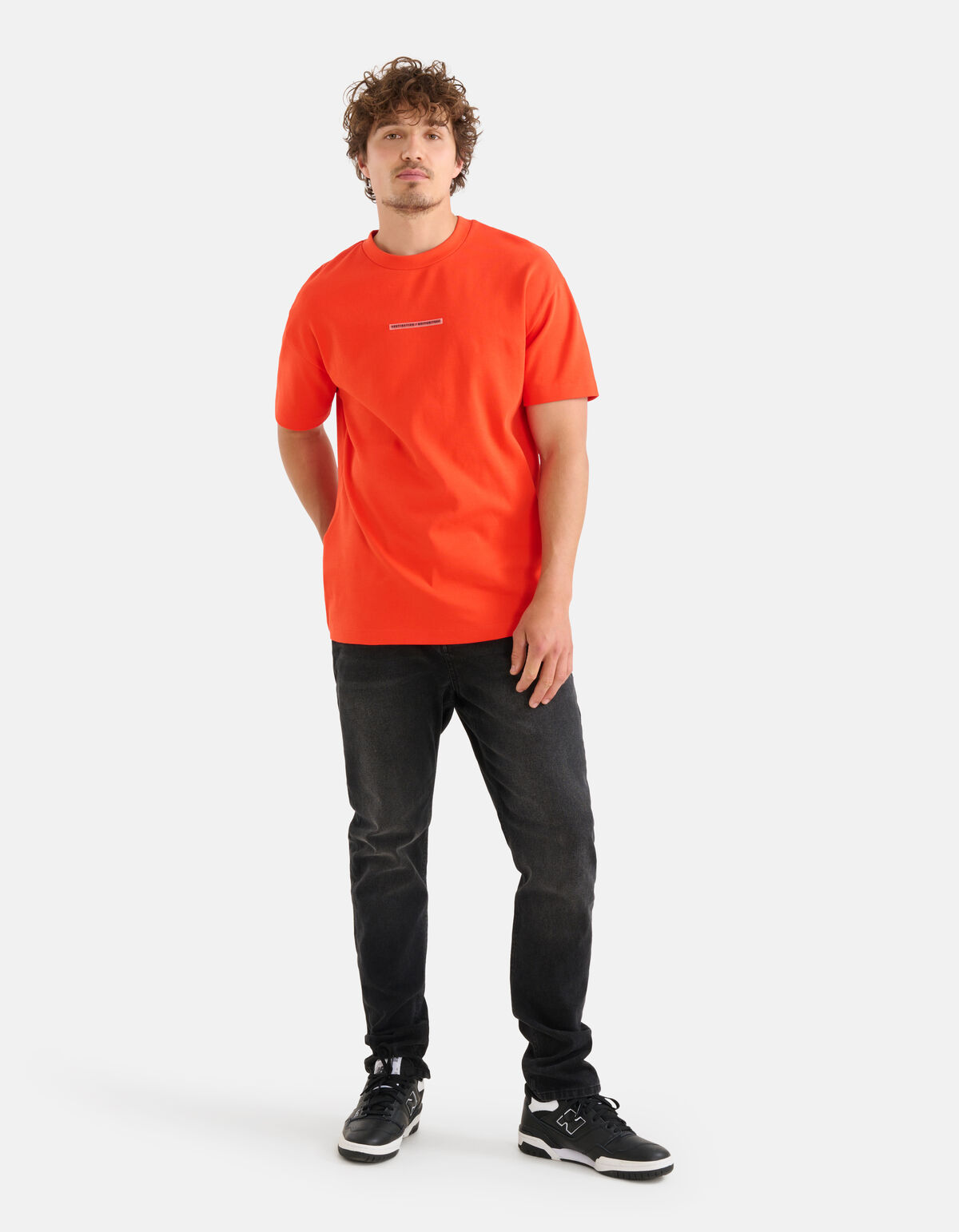 Abzeichen-T-Shirt Rot SHOEBY MEN