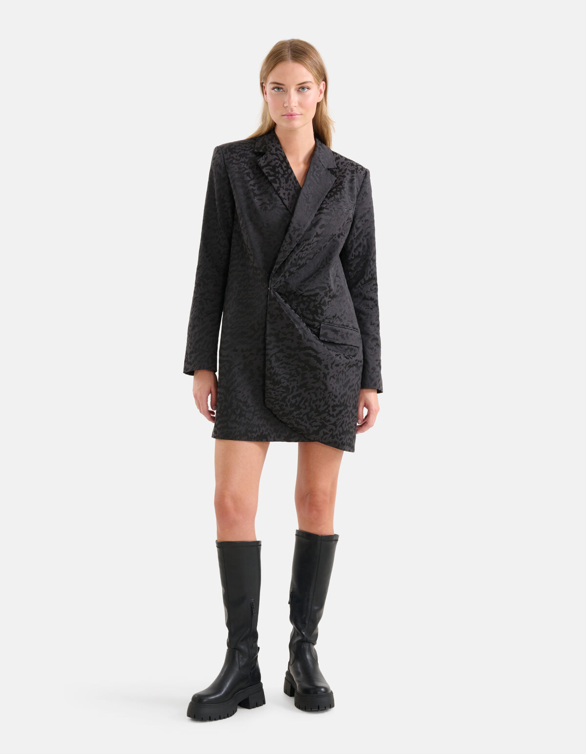 Leopard Blazerkleid Schwarz SHOEBY WOMEN