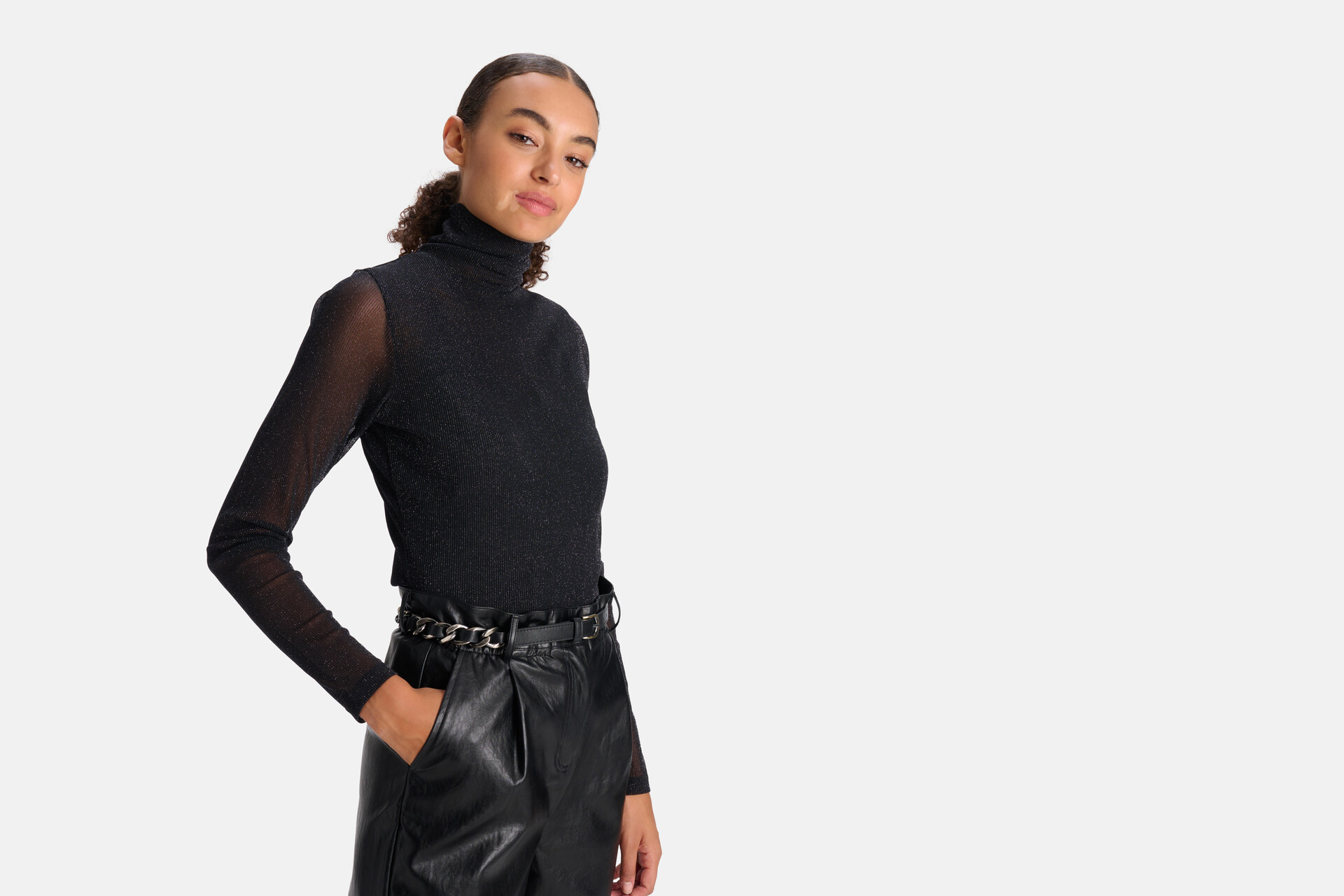 Zweifarbiger Kettengürtel Schwarz SHOEBY ACCESSOIRES