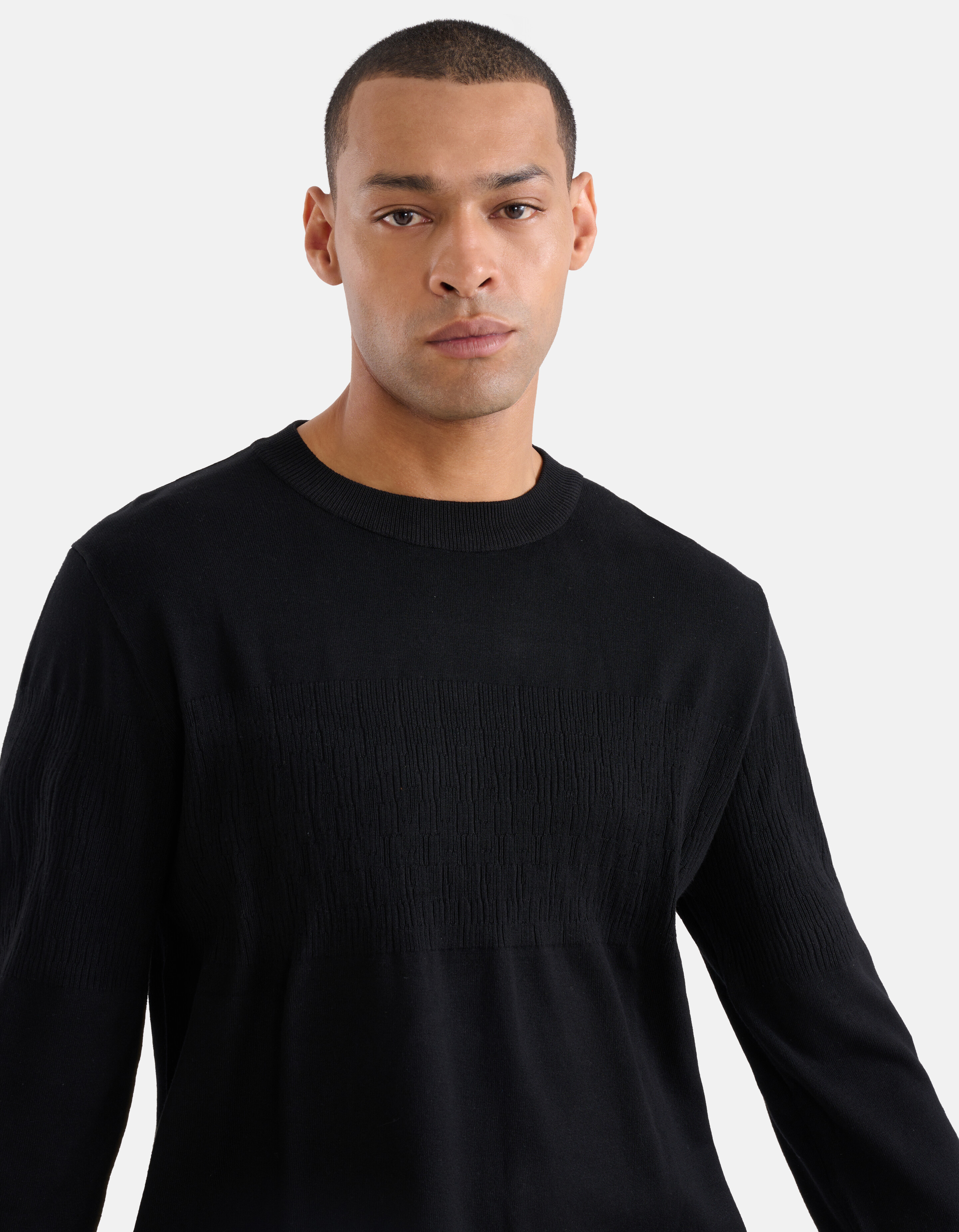 Strukturierter Pullover Schwarz SHOEBY MEN