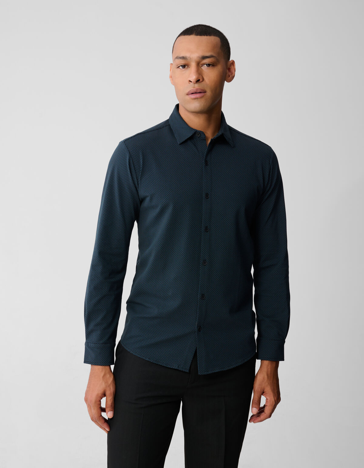 Printed Logo Hemd Dunkelgrün SHOEBY MEN