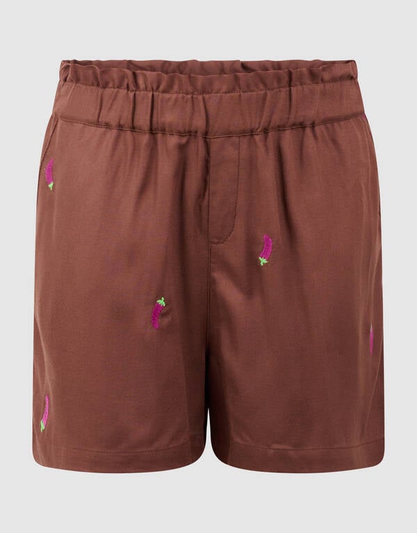 Chili Stickerei Shorts Braun SHOEBY GIRLS