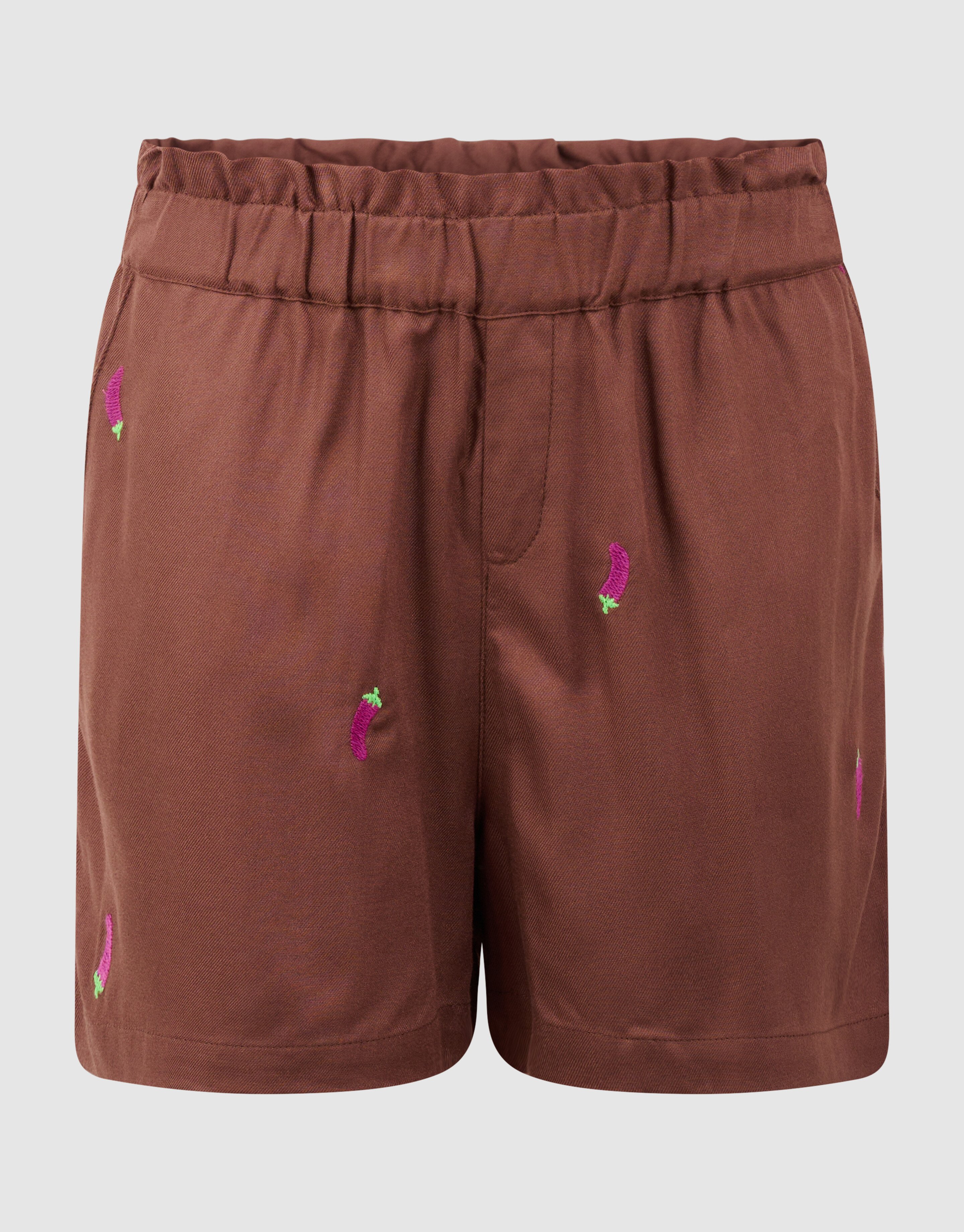 Chili Stickerei Shorts Braun SHOEBY GIRLS