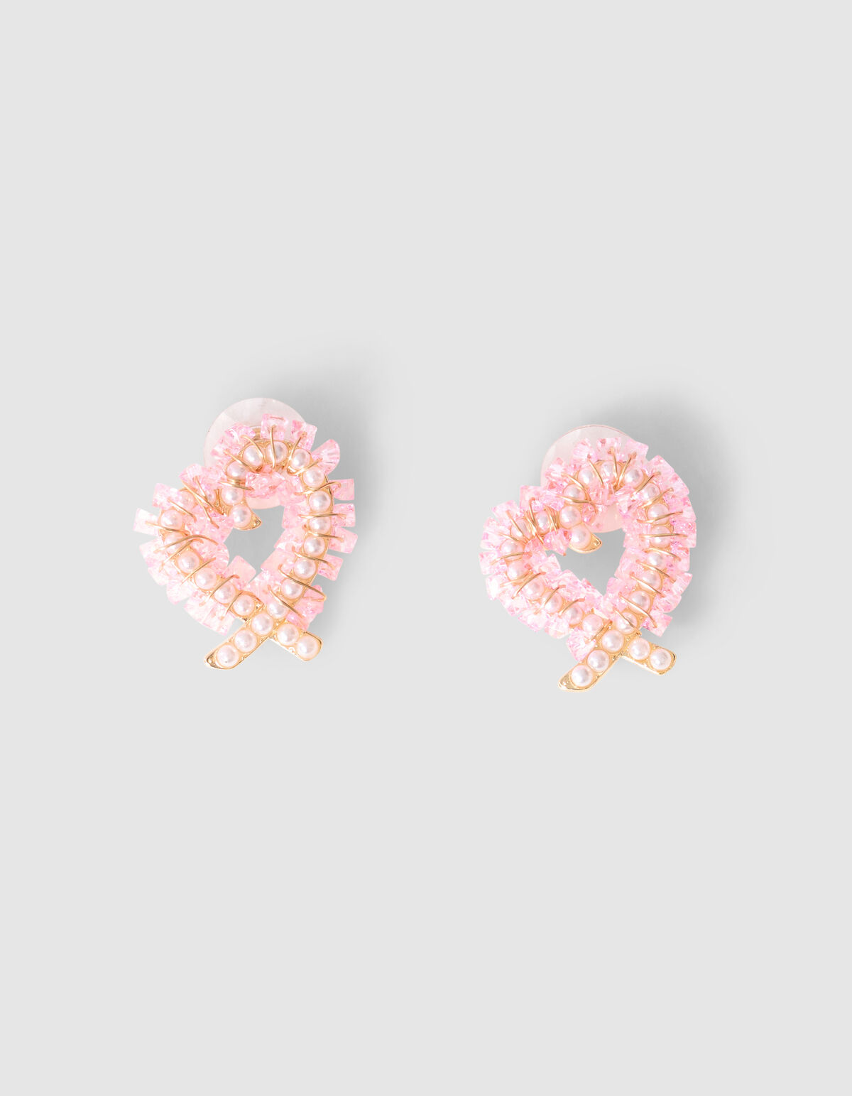 Heart Beads Ohrringe Rosa SHOEBY ACCESSOIRES