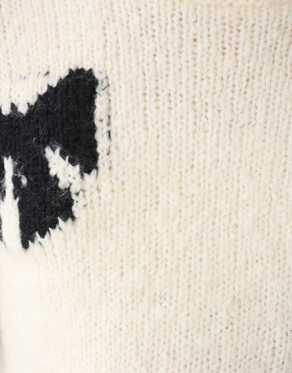 Pullover mit Schleifen-Artwork in Off White SHOEBY GIRLS