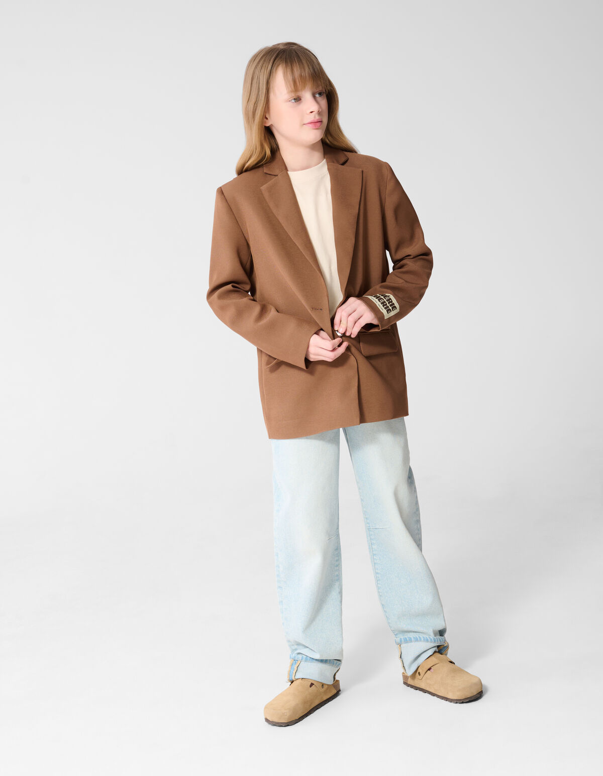 Offener R&uuml;cken Blazer Braun SHOEBY GIRLS