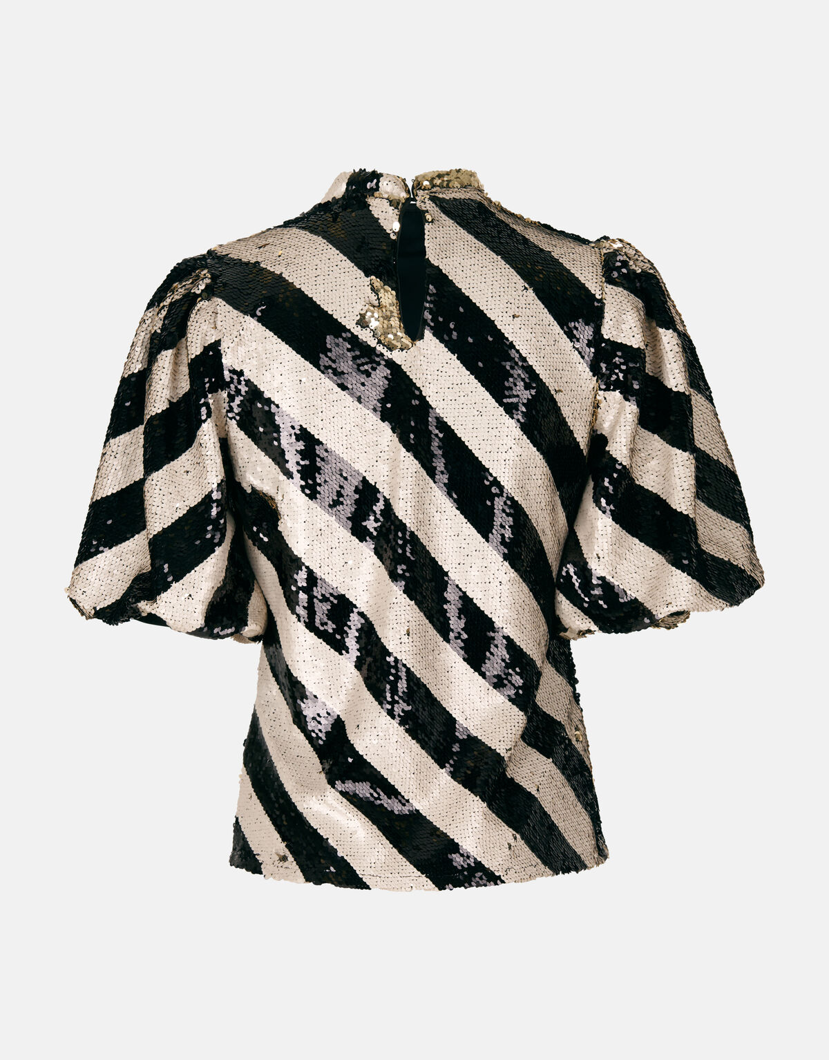 Pailletten-Top Schwarz/Weiß SHOEBY WOMEN
