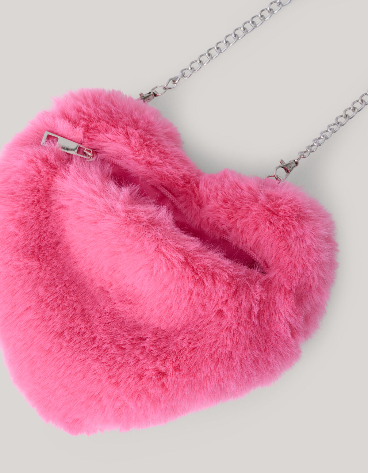 Pelz Herz Tasche Rosa SHOEBY ACCESSOIRES