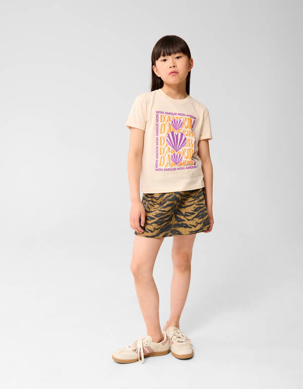 Amour Kunstwerk T-shirt Sand SHOEBY GIRLS