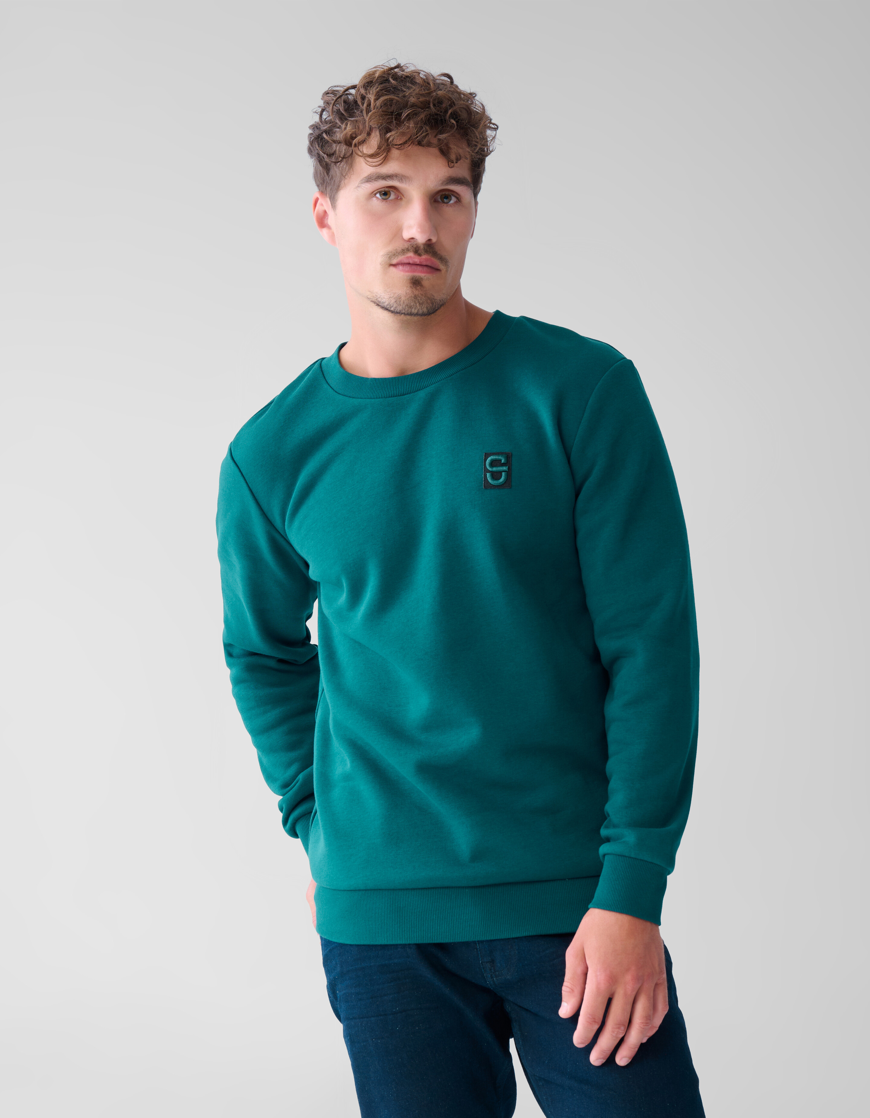 Abzeichen-Pullover Dunkelgrün SHOEBY MEN