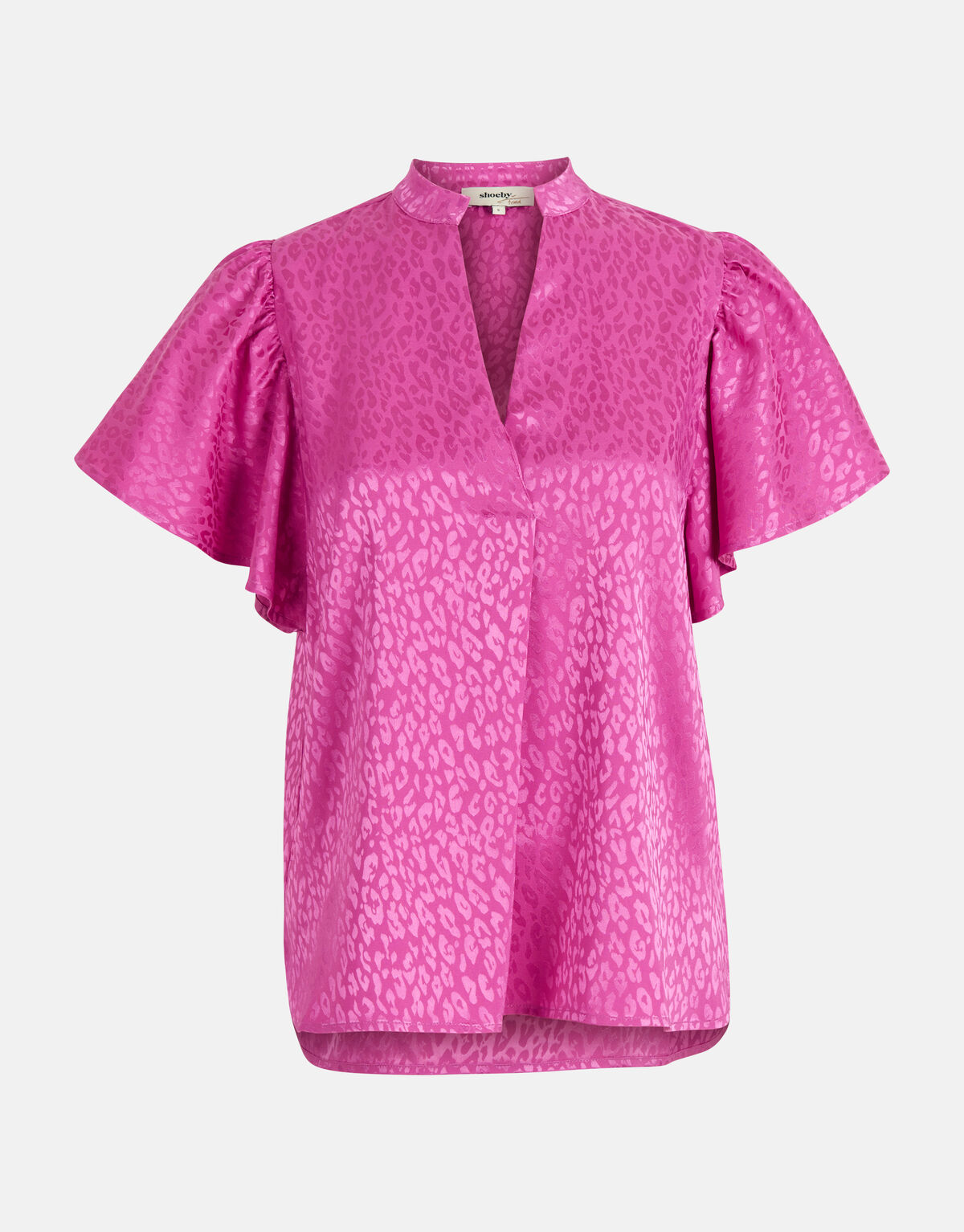 Jacquard-Rüschenbluse Rosa SHOEBY WOMEN