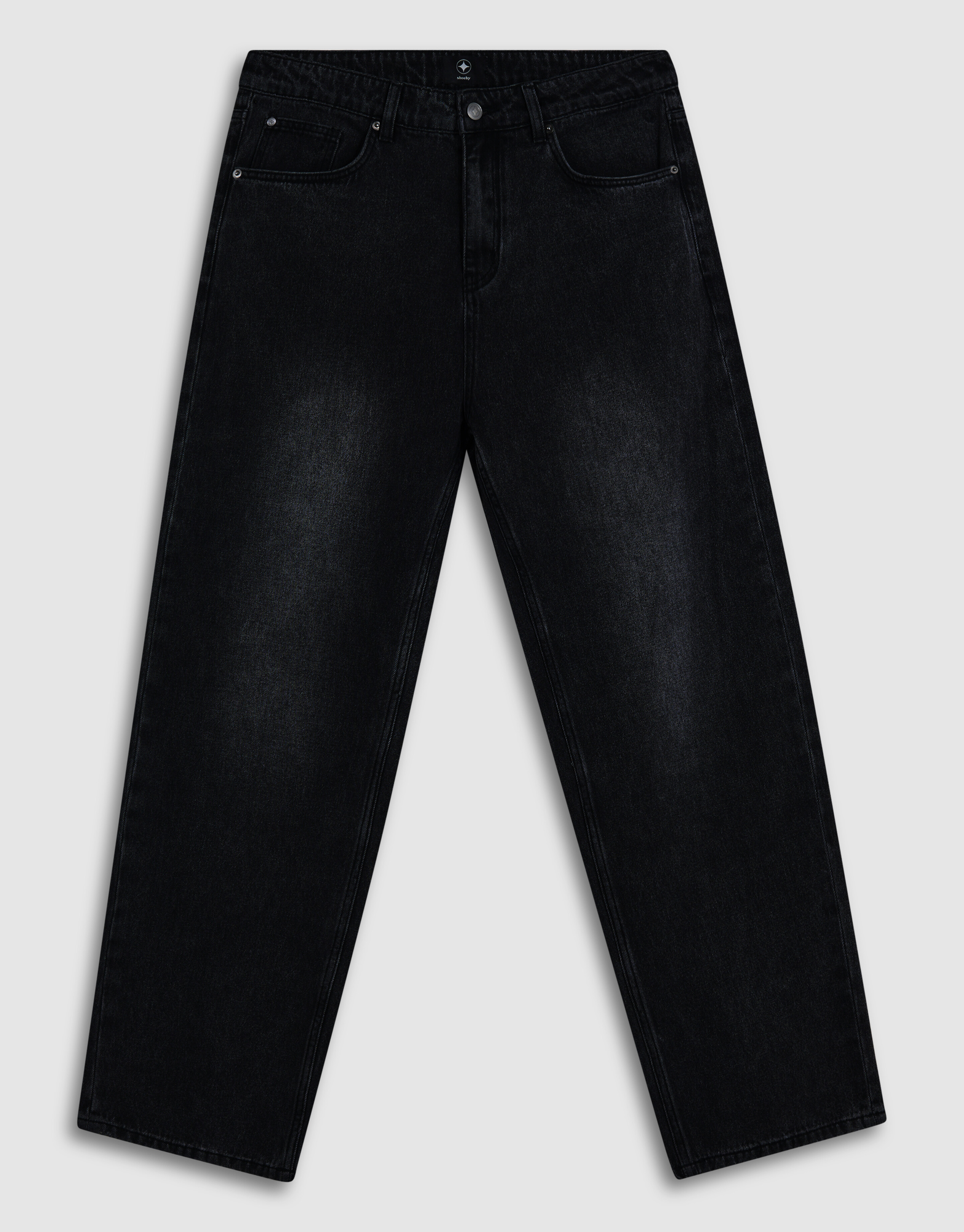 Straight Fit Jeans Dunkelgrau SHOEBY MEN