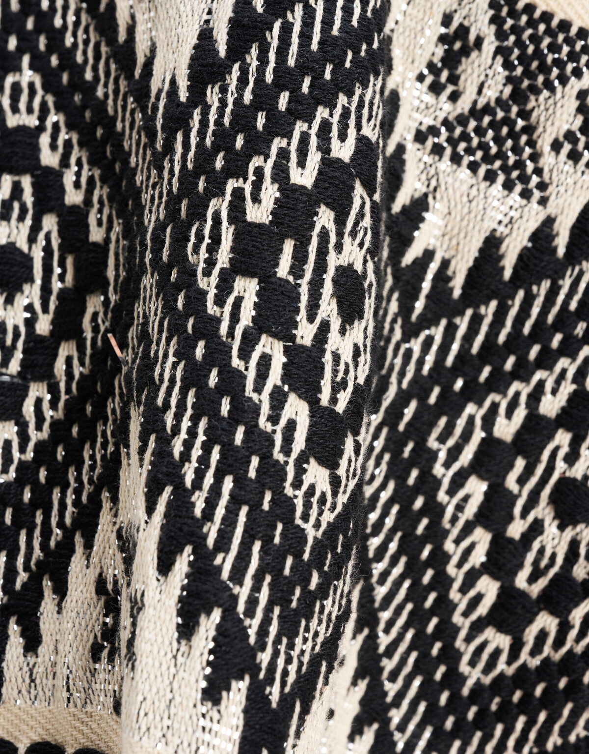 Gilet mit Aztekenmuster Schwarz/Weiß SHOEBY WOMEN