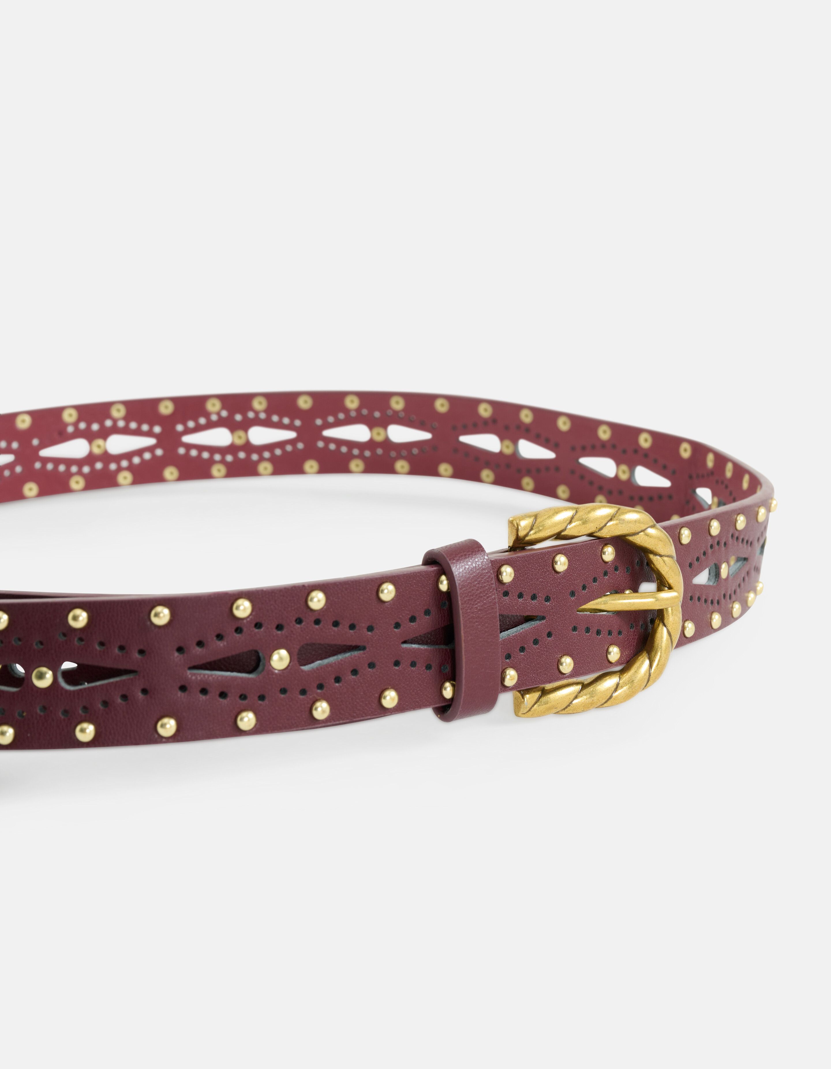 Twisted Buckle Riem Donkerrood SHOEBY ACCESSOIRES