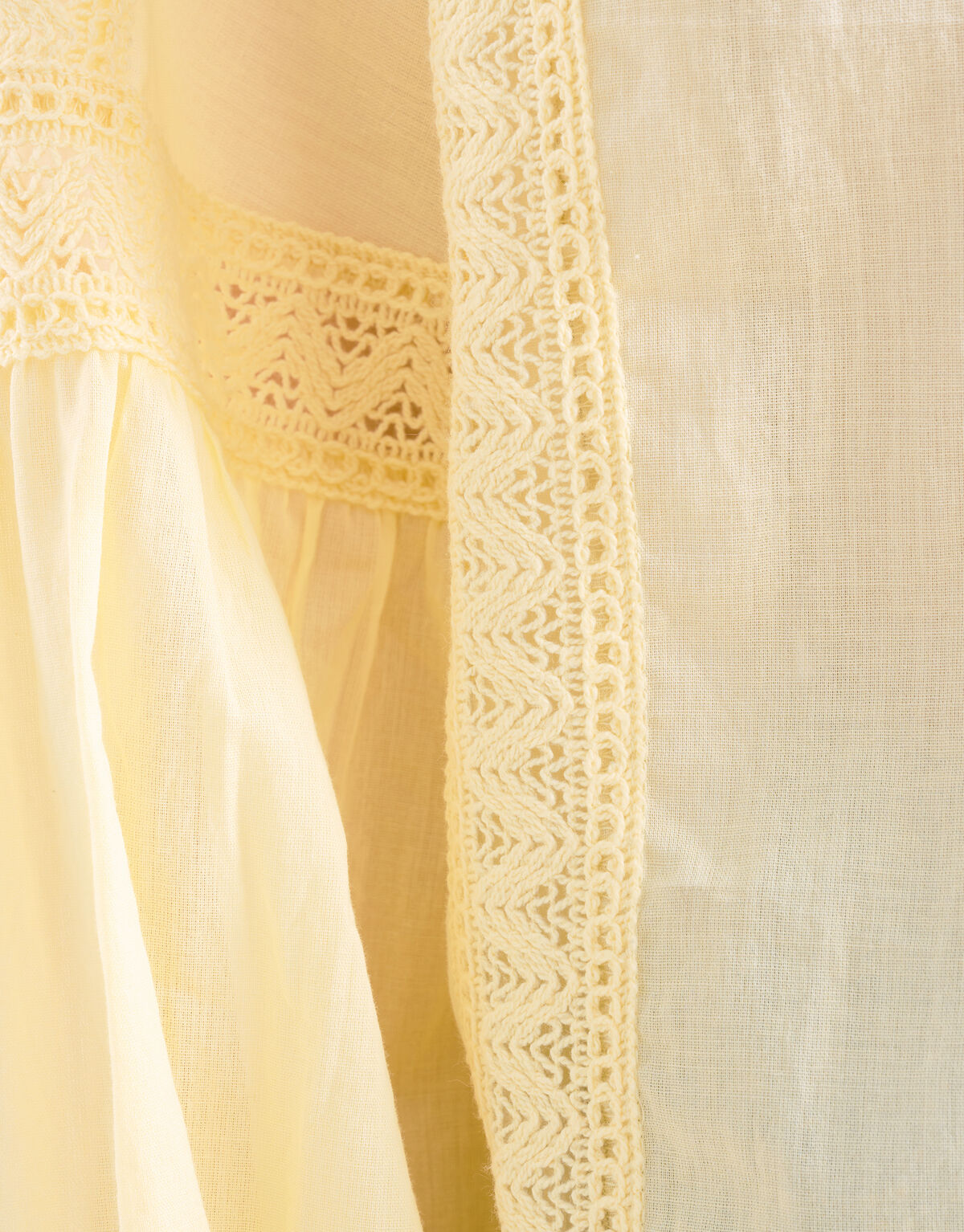 Bluse mit Stickerei Hellgelb SHOEBY WOMEN