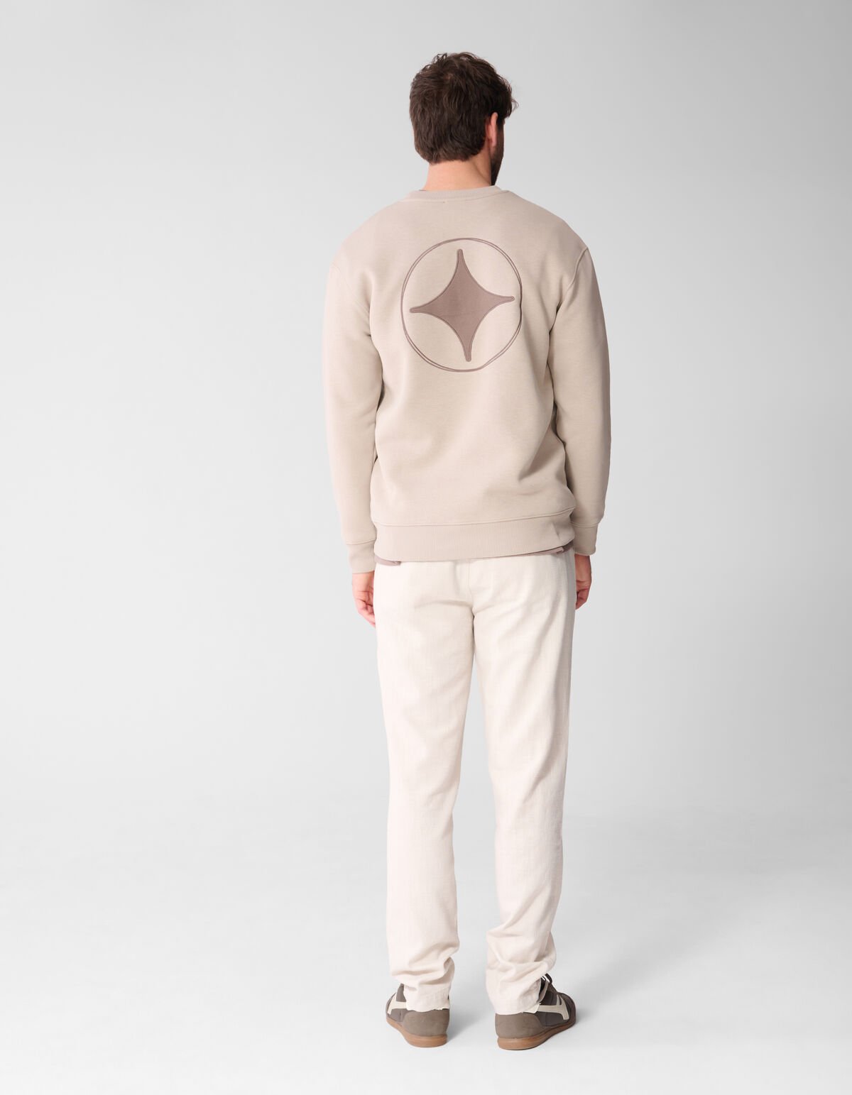 Struktur Regular Fit Hose Hellgrau SHOEBY MEN