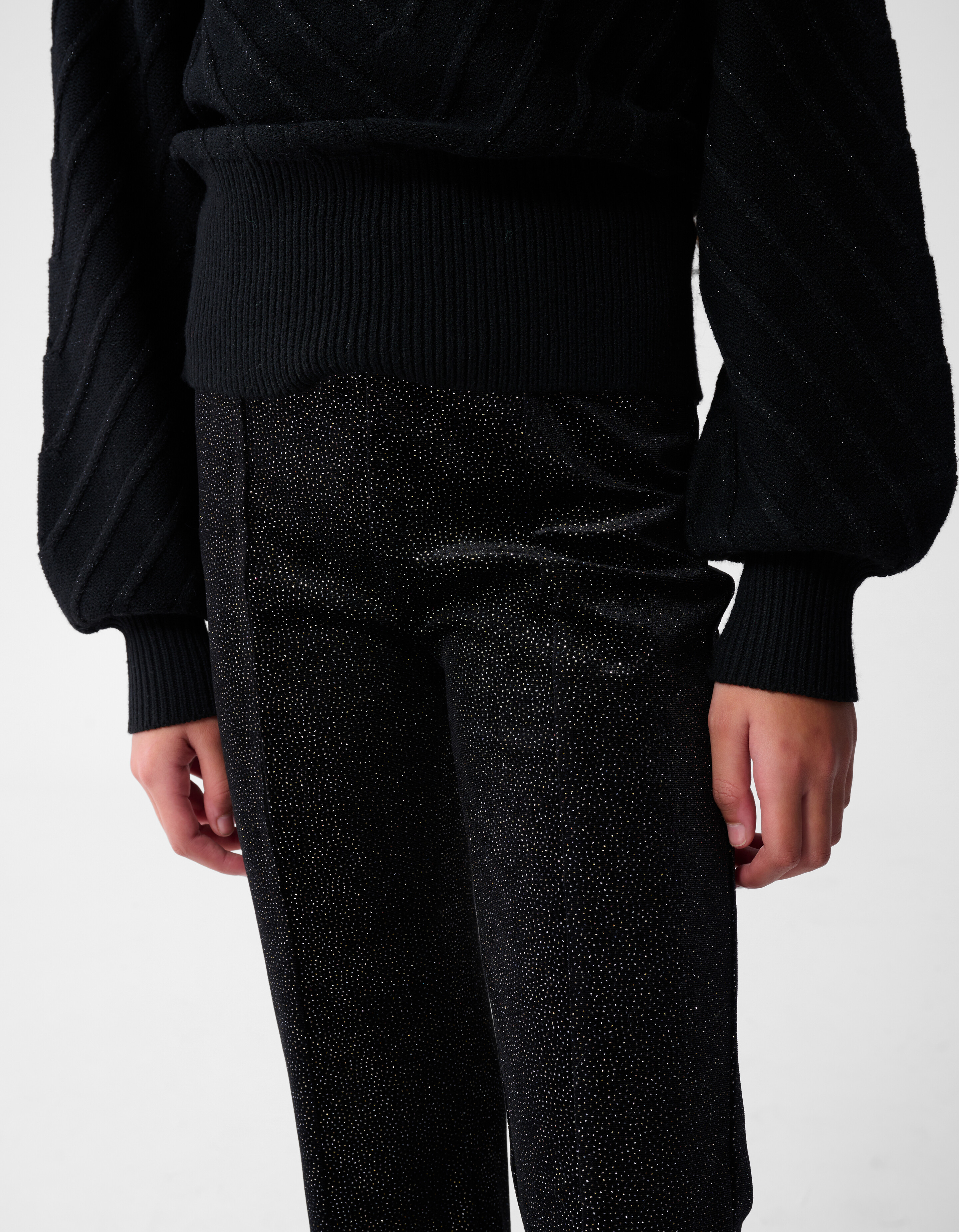 Weite Hose aus Samt in Schwarz SHOEBY GIRLS