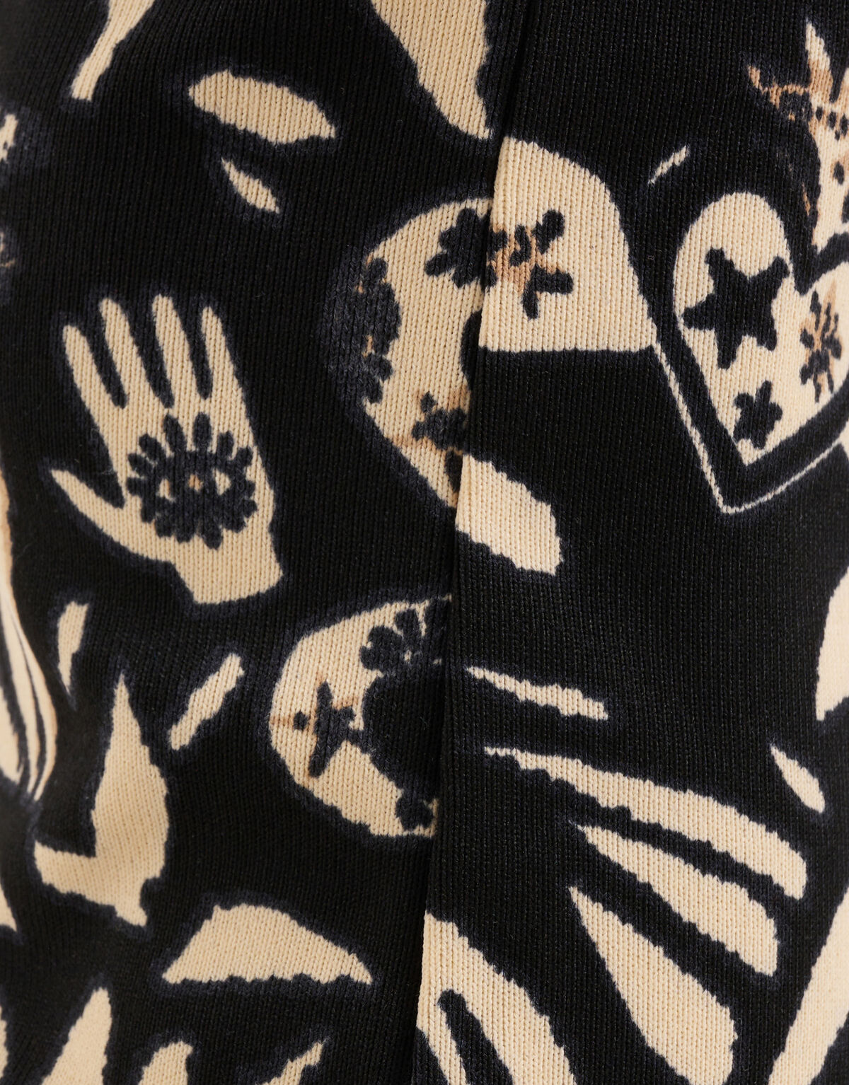 Graphic Flared Legging Schwarz/Beige SHOEBY GIRLS