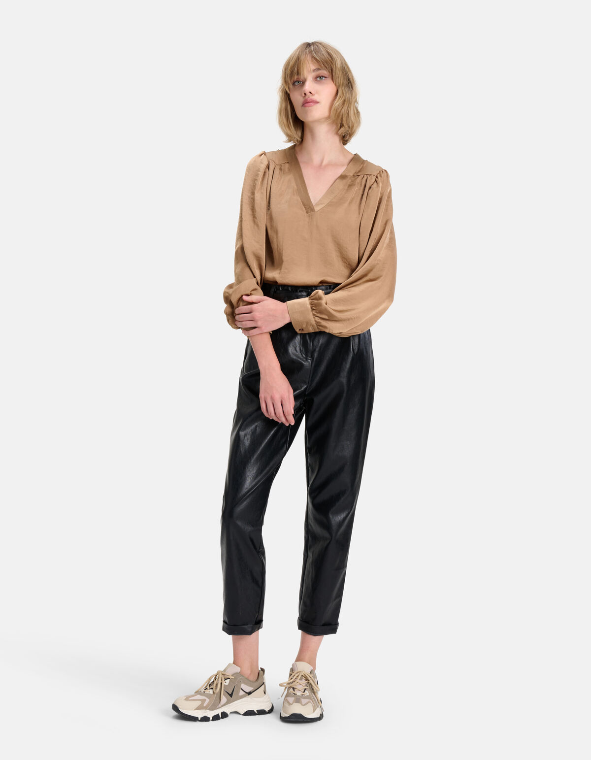 Satinbluse Braun SHOEBY WOMEN