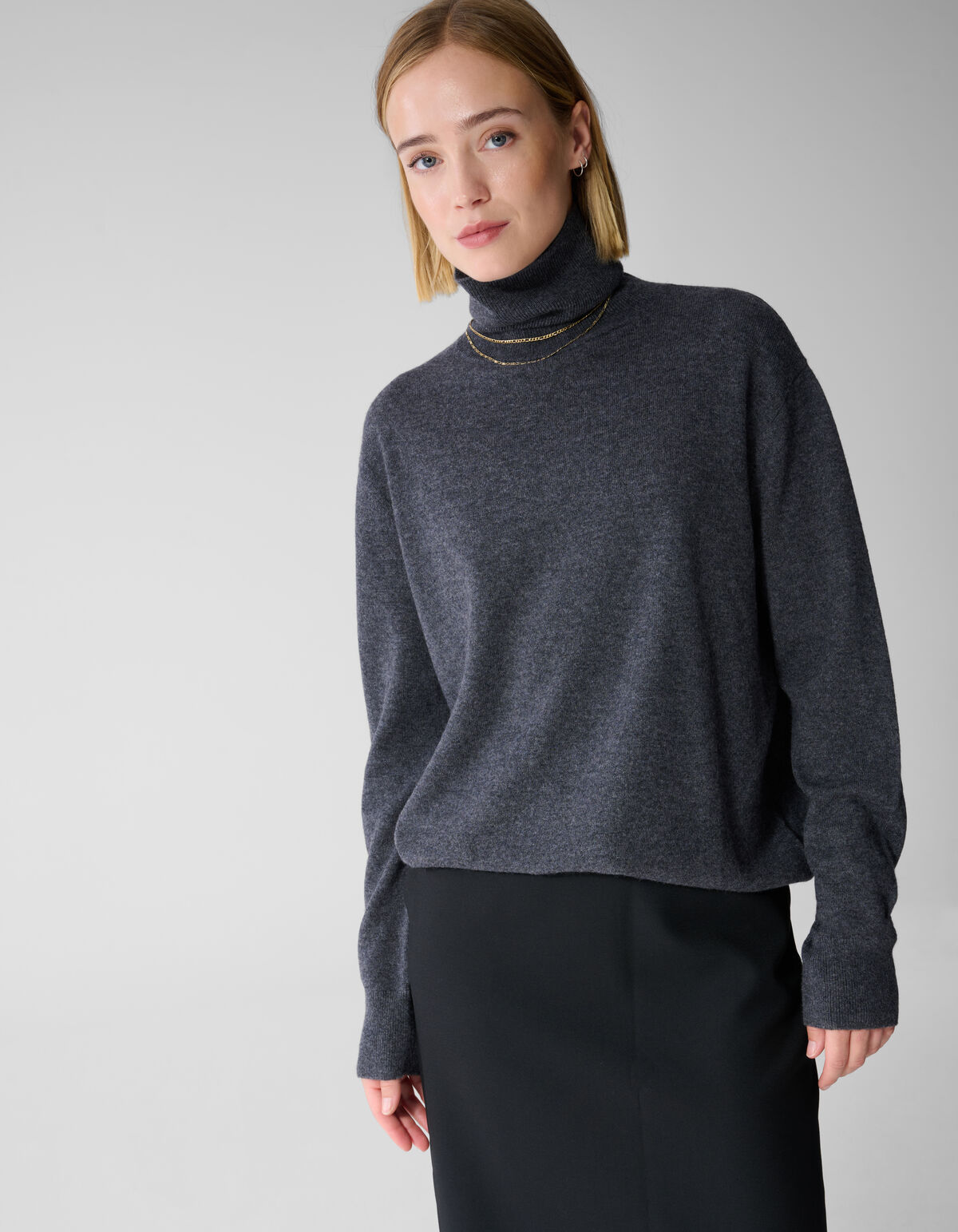 Strickrollkragenpullover Dunkelgrau By Lonneke SHOEBY WOMEN