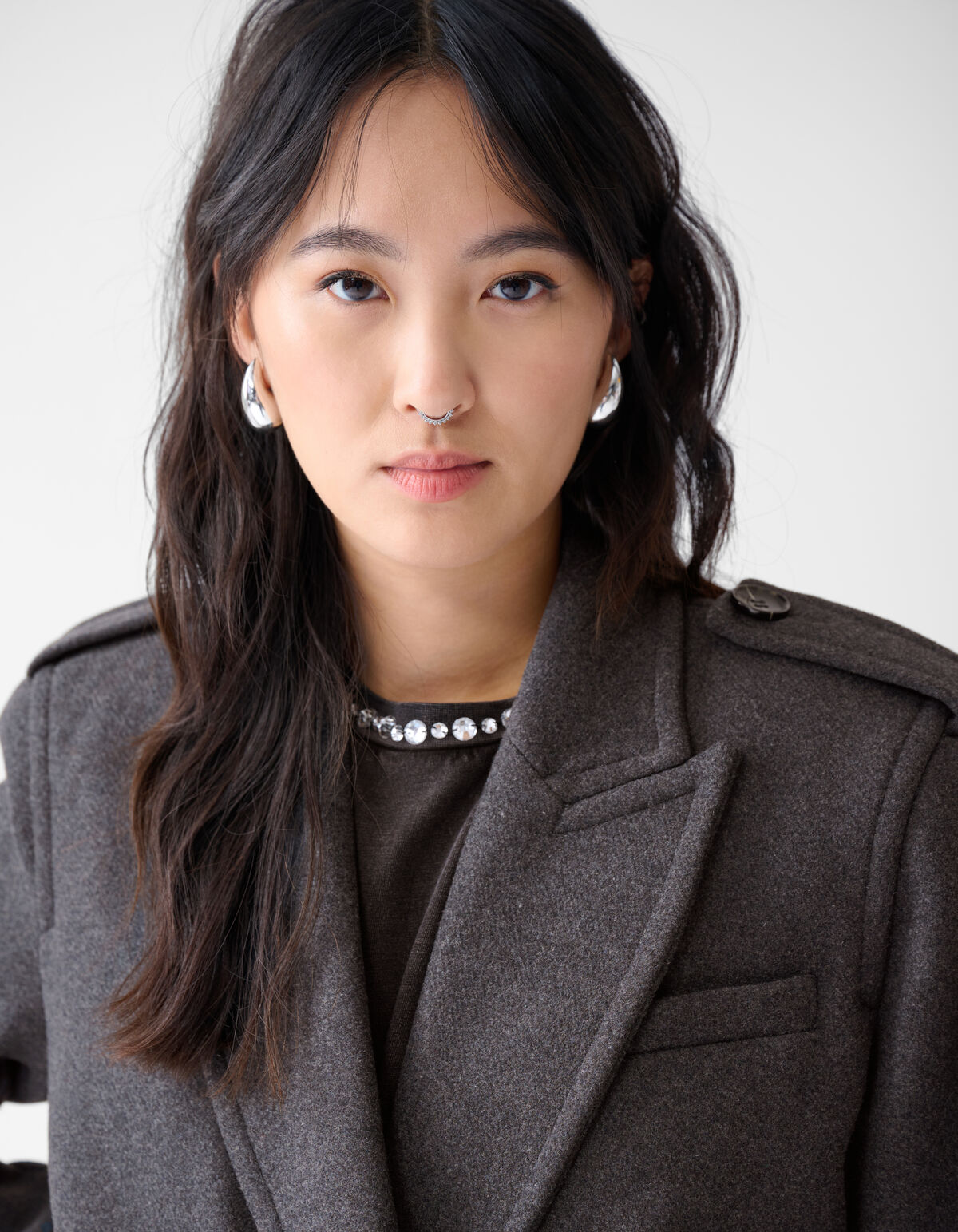 Lange Jacke Dunkelgrau von Fred SHOEBY WOMEN