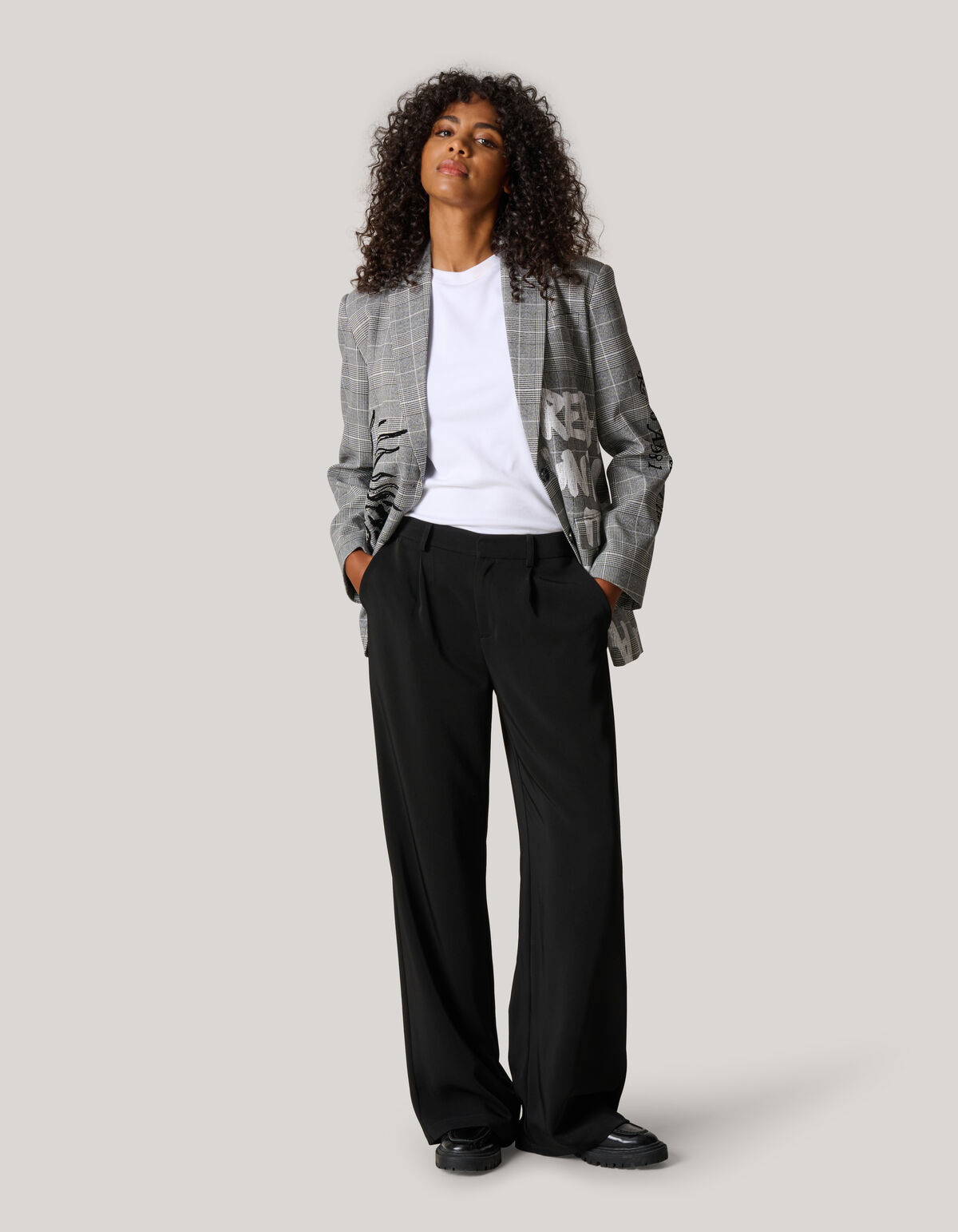 Text Blazer Grau SHOEBY WOMEN