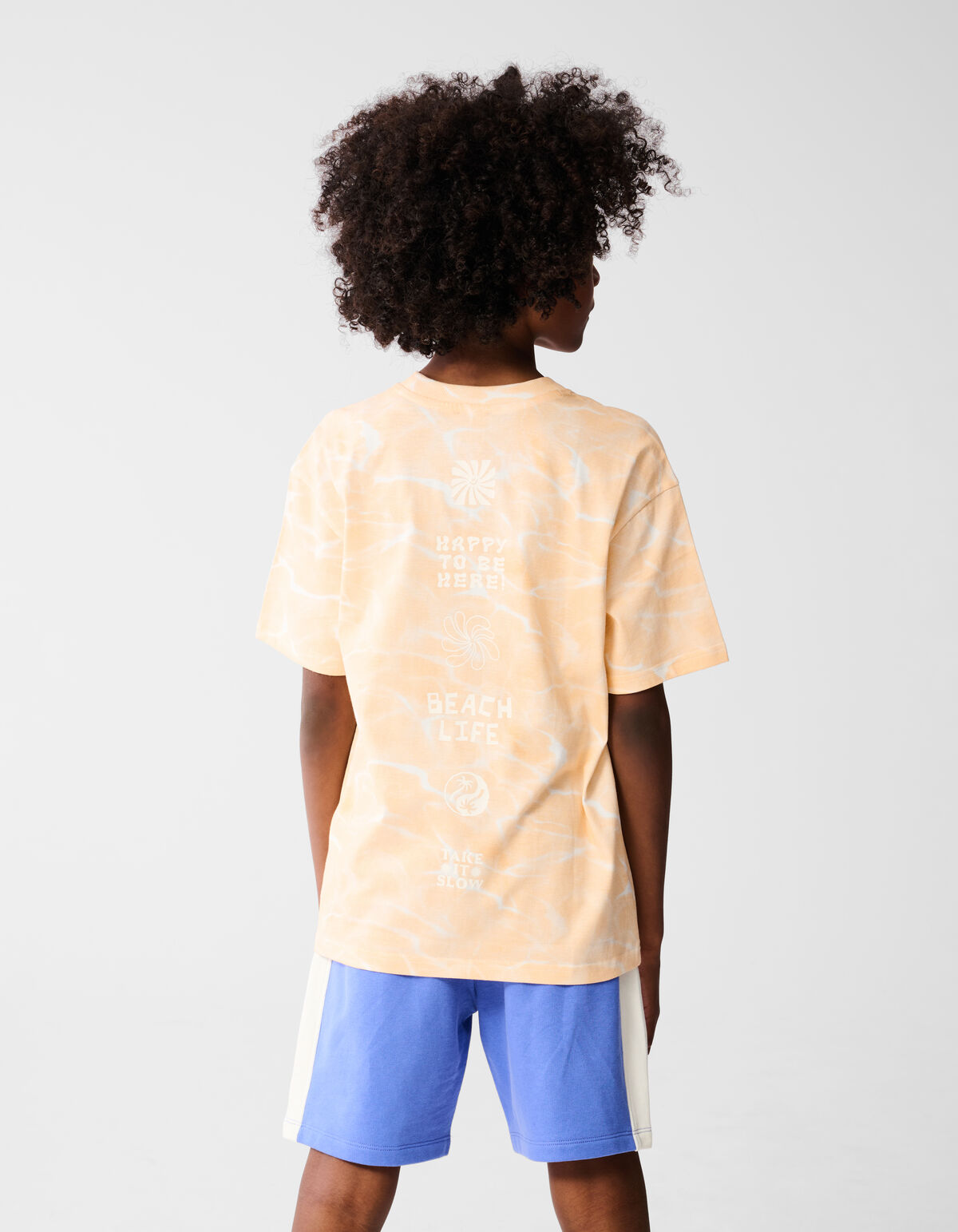 Gebleichtes T-shirt Orange SHOEBY BOYS